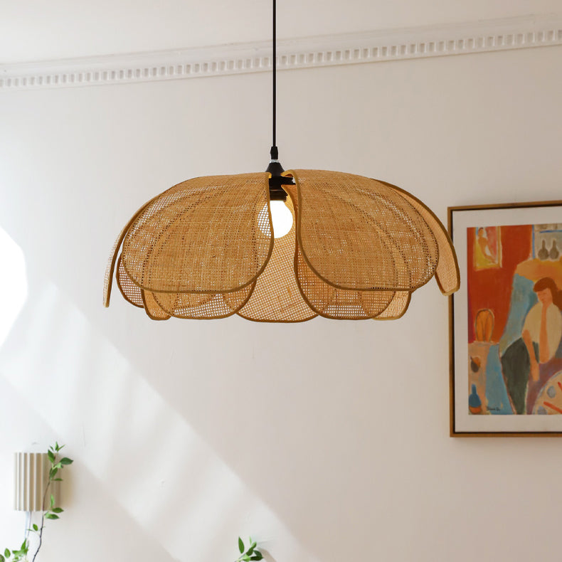 Petal Rattan Flower Hanglamp