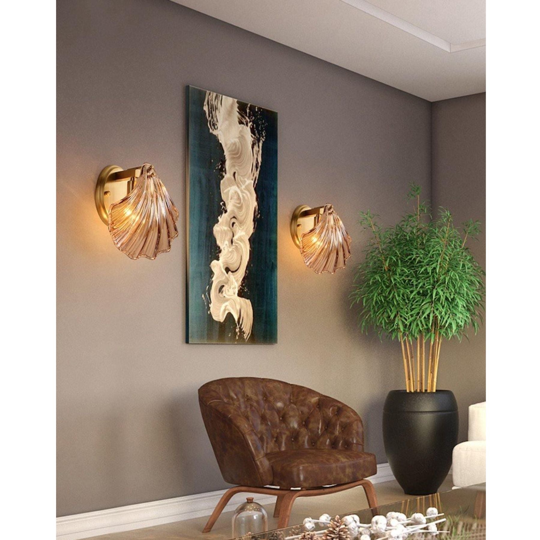 Sio Schelp Wandlamp