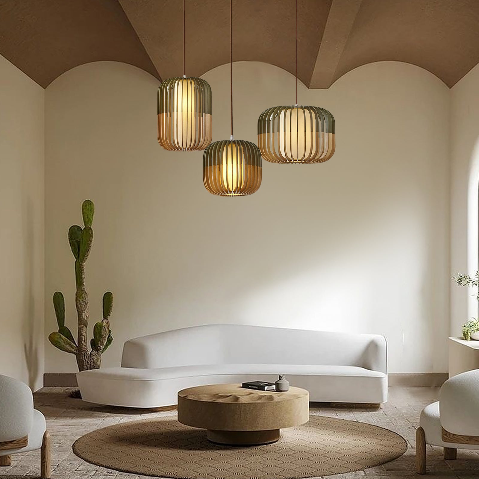 Amaya Houten Hanglamp