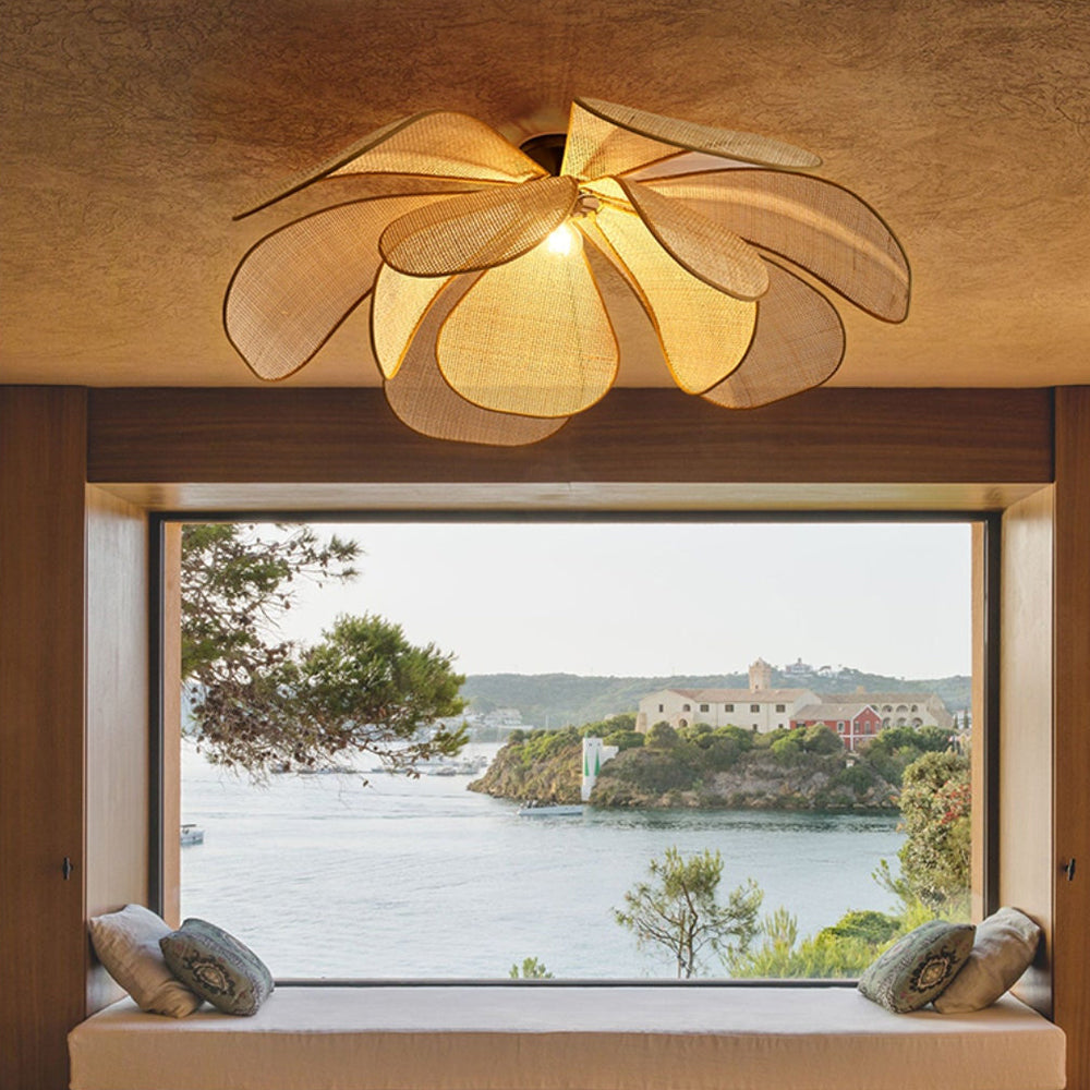 Petal Rattan Flower Hanglamp