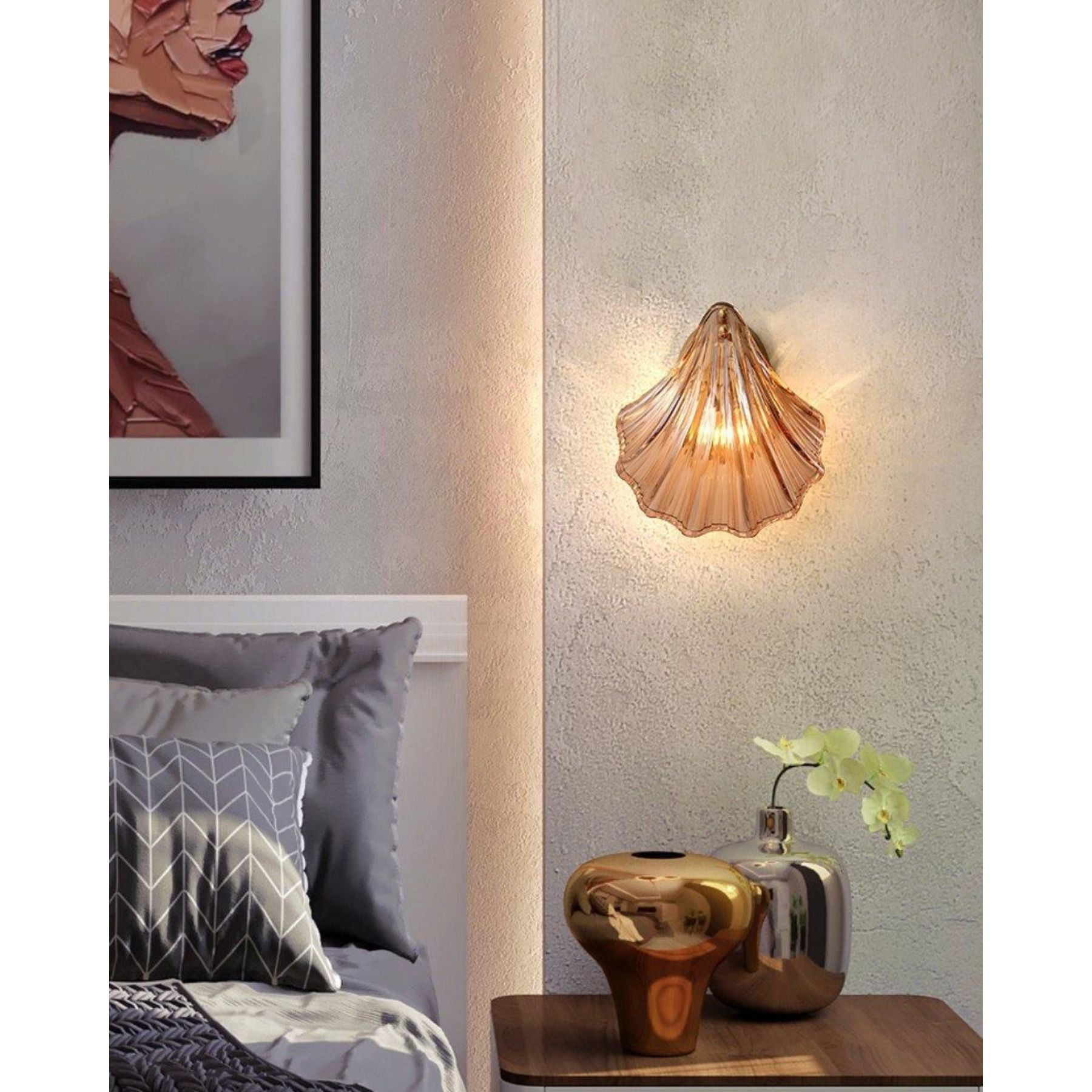 Sio Schelp Wandlamp