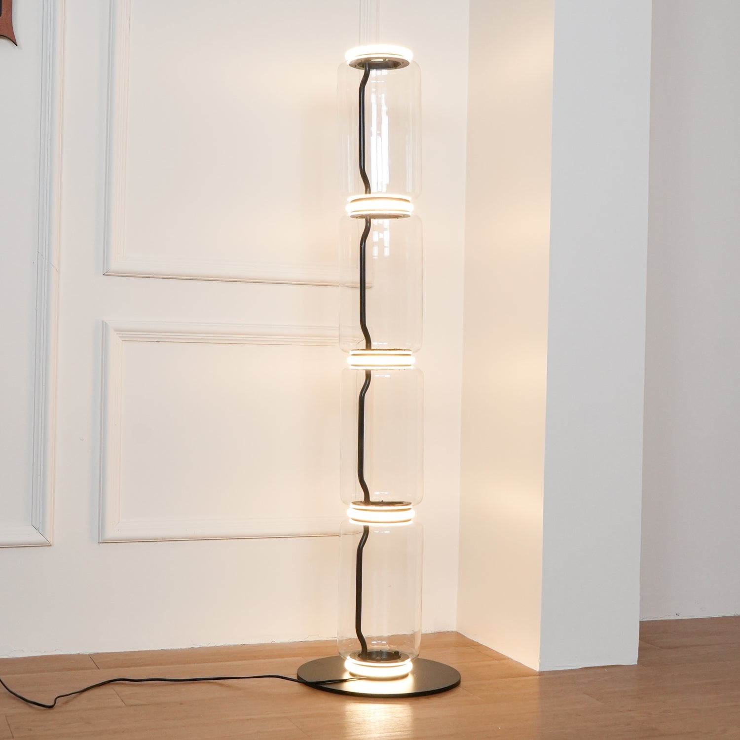 Teyylino Cilindrische Glazen Vloerlamp