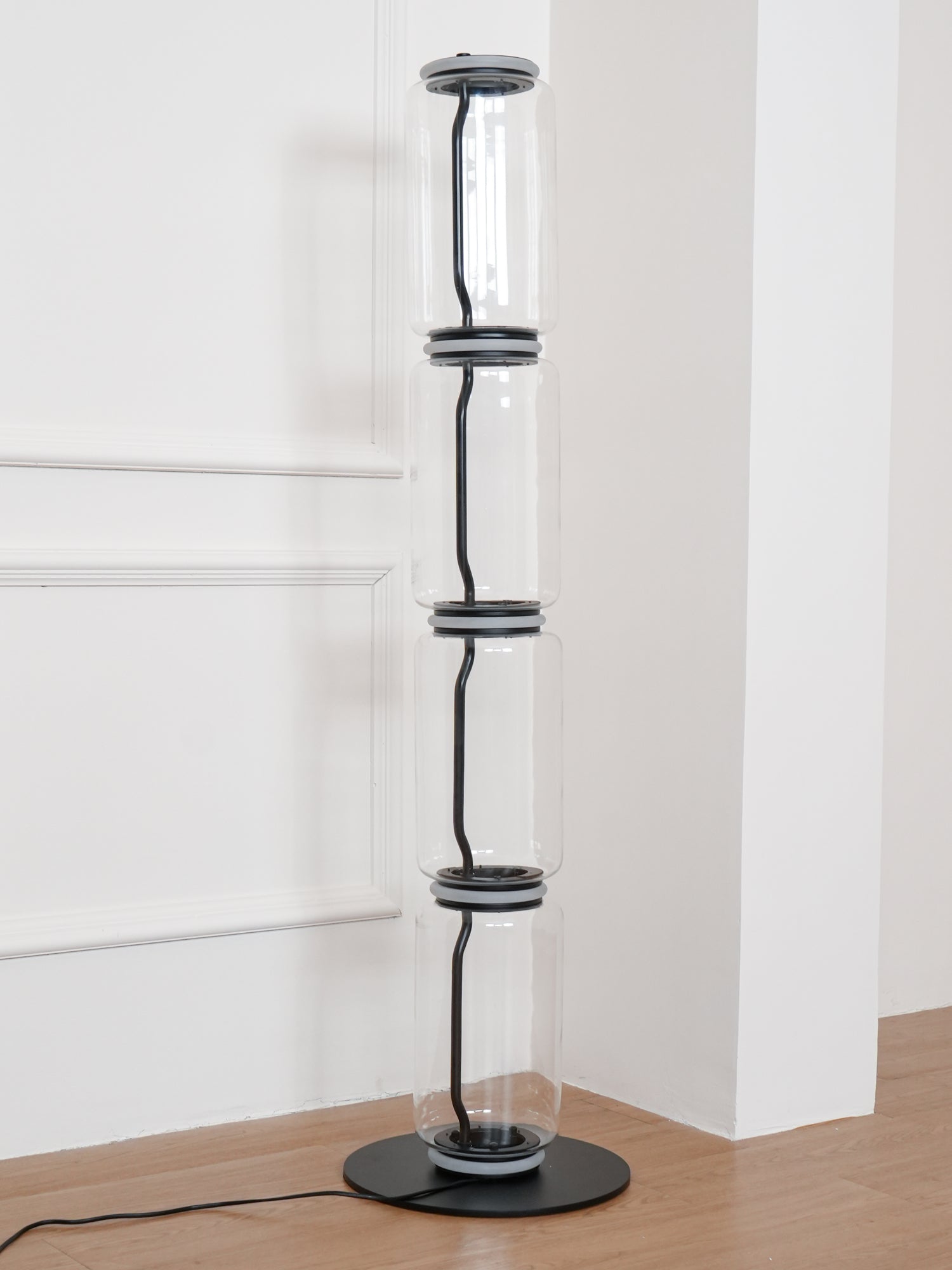 Teyylino Cilindrische Glazen Vloerlamp