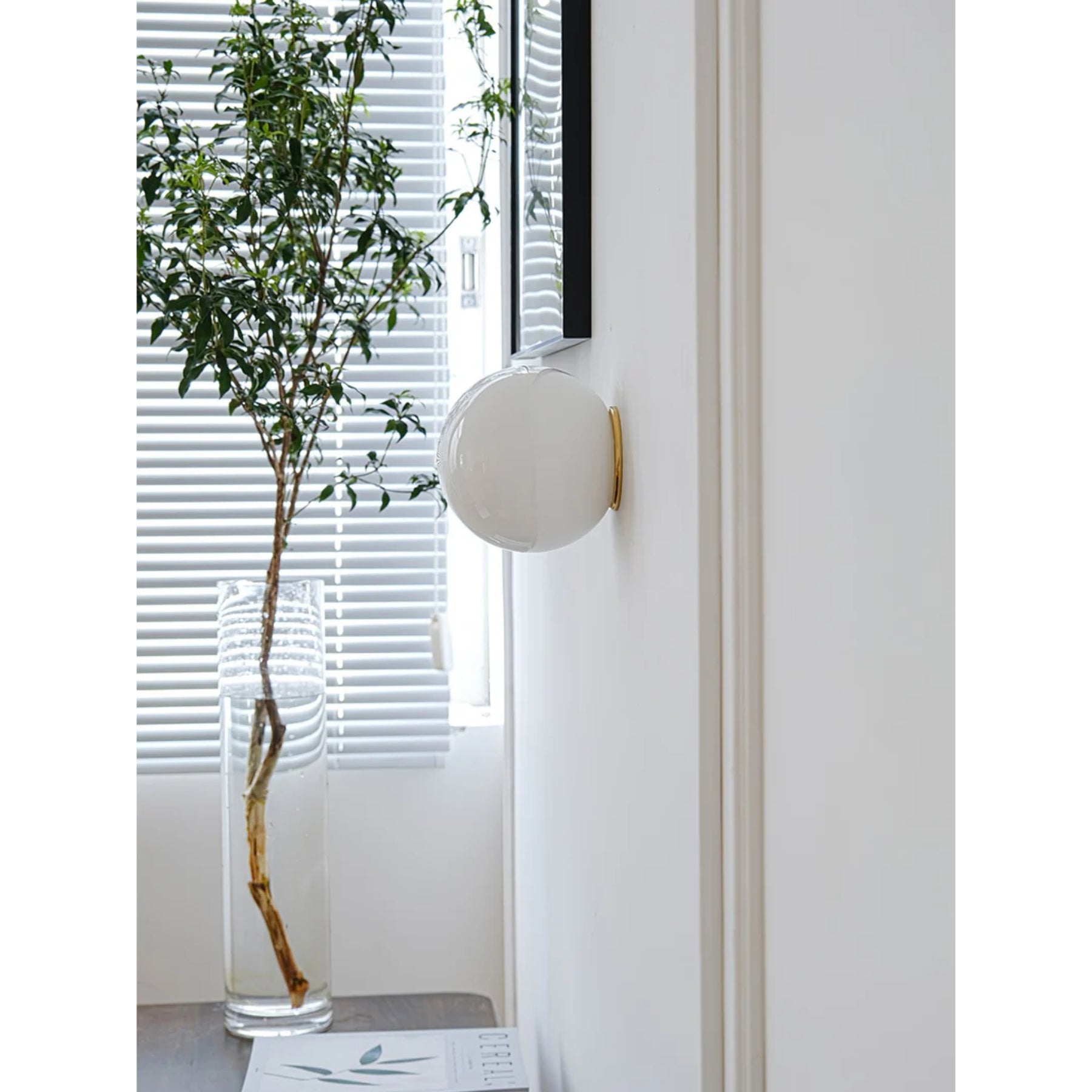 Glazen Mini-bol Wandlamp