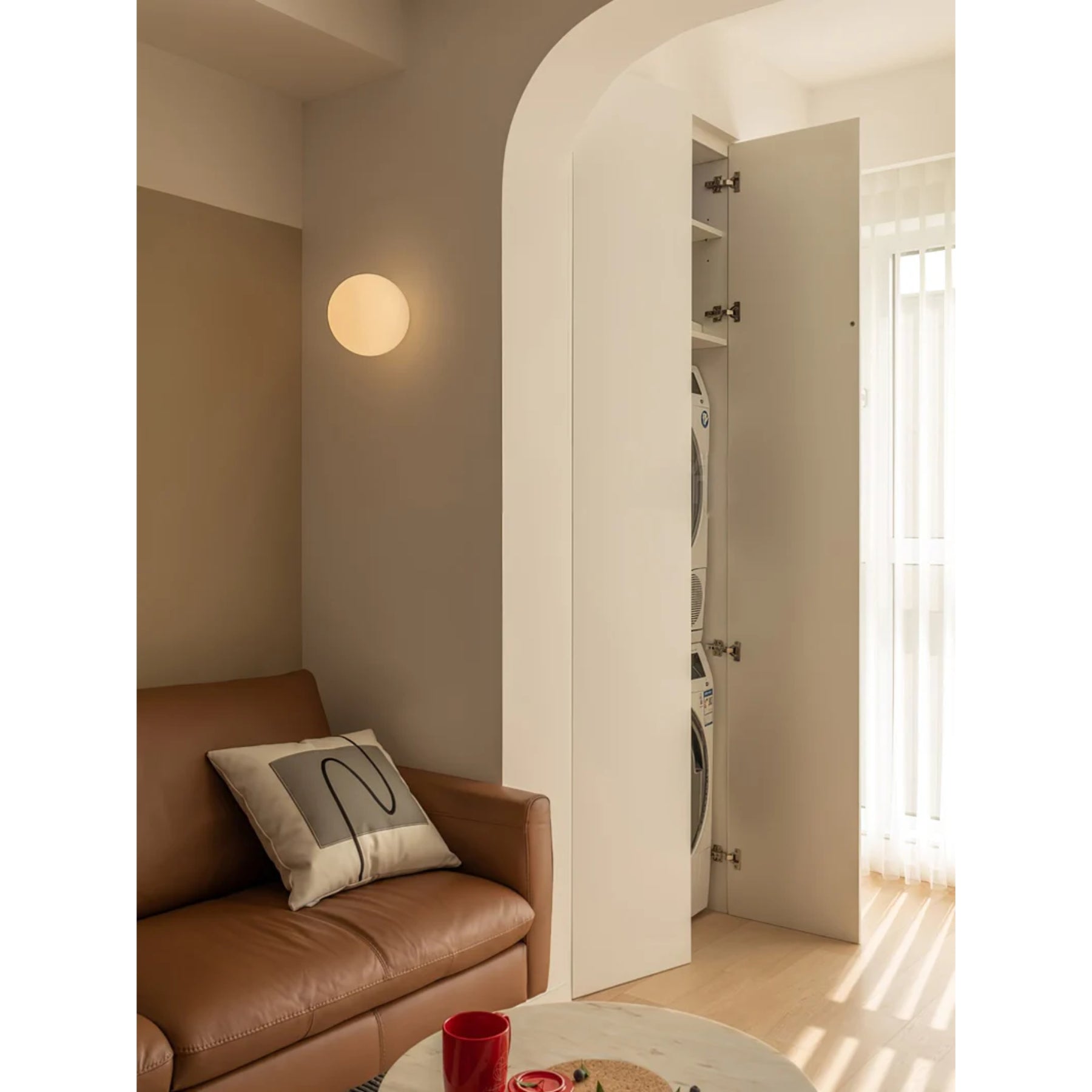Glazen Mini-bol Wandlamp