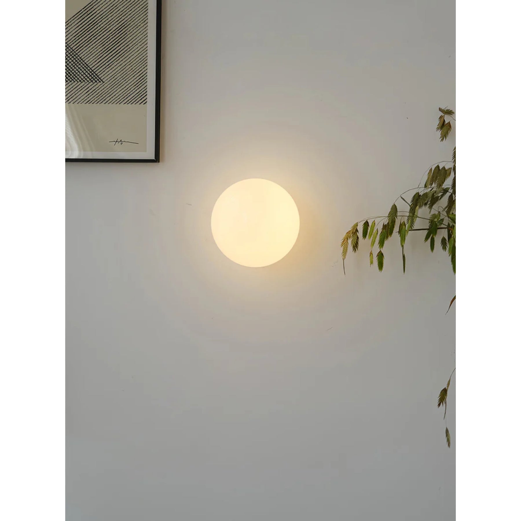 Glazen Mini-bol Wandlamp