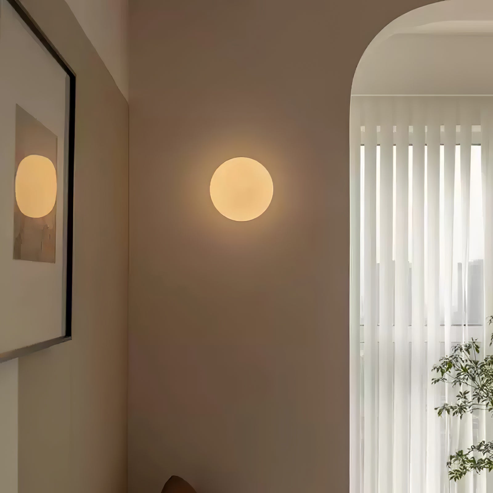 Glazen Mini-bol Wandlamp