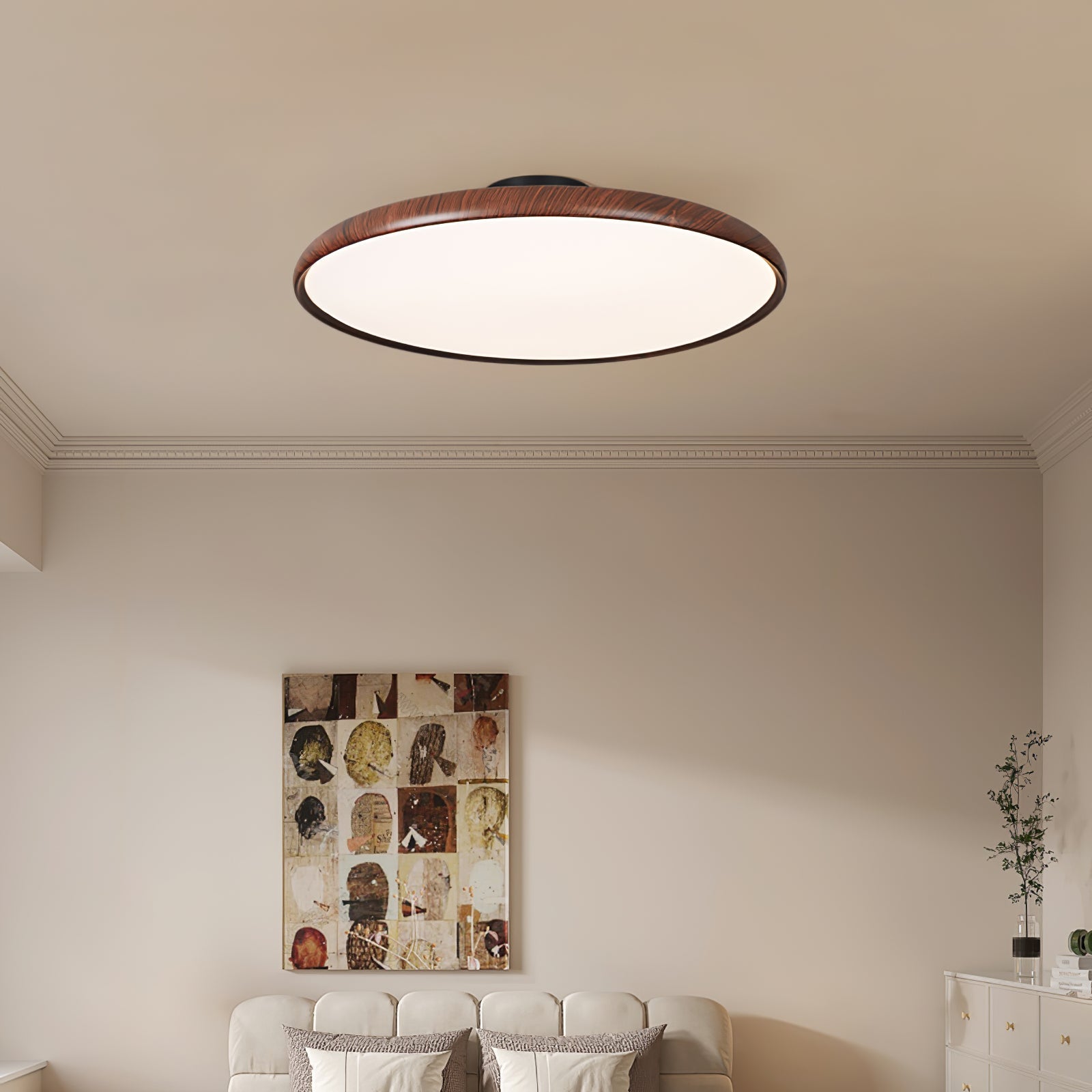 Leiza Houten Plafondlamp