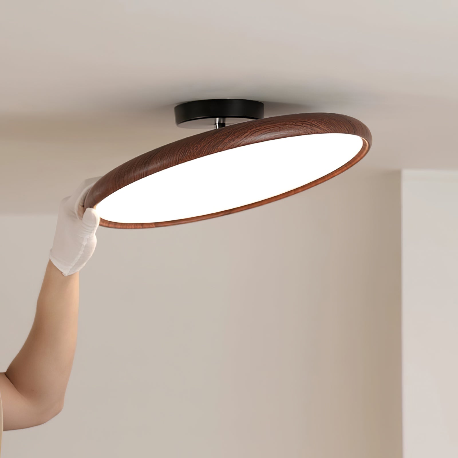 Leiza Houten Plafondlamp