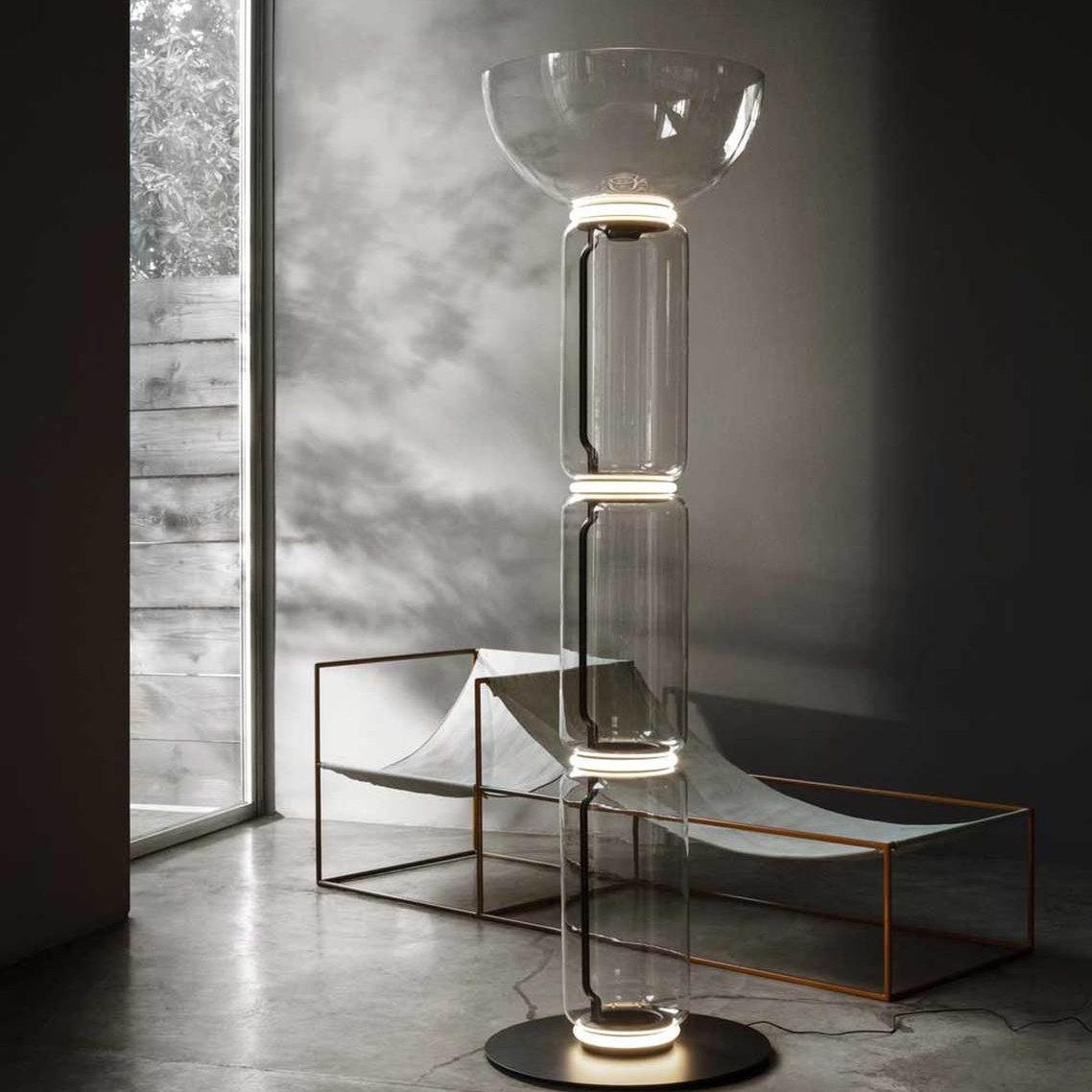 Teyylino Cilindrische Glazen Vloerlamp