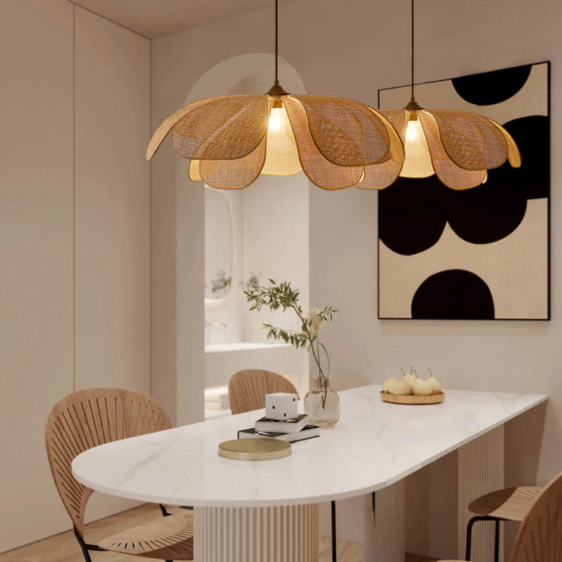 Petal Rattan Flower Hanglamp