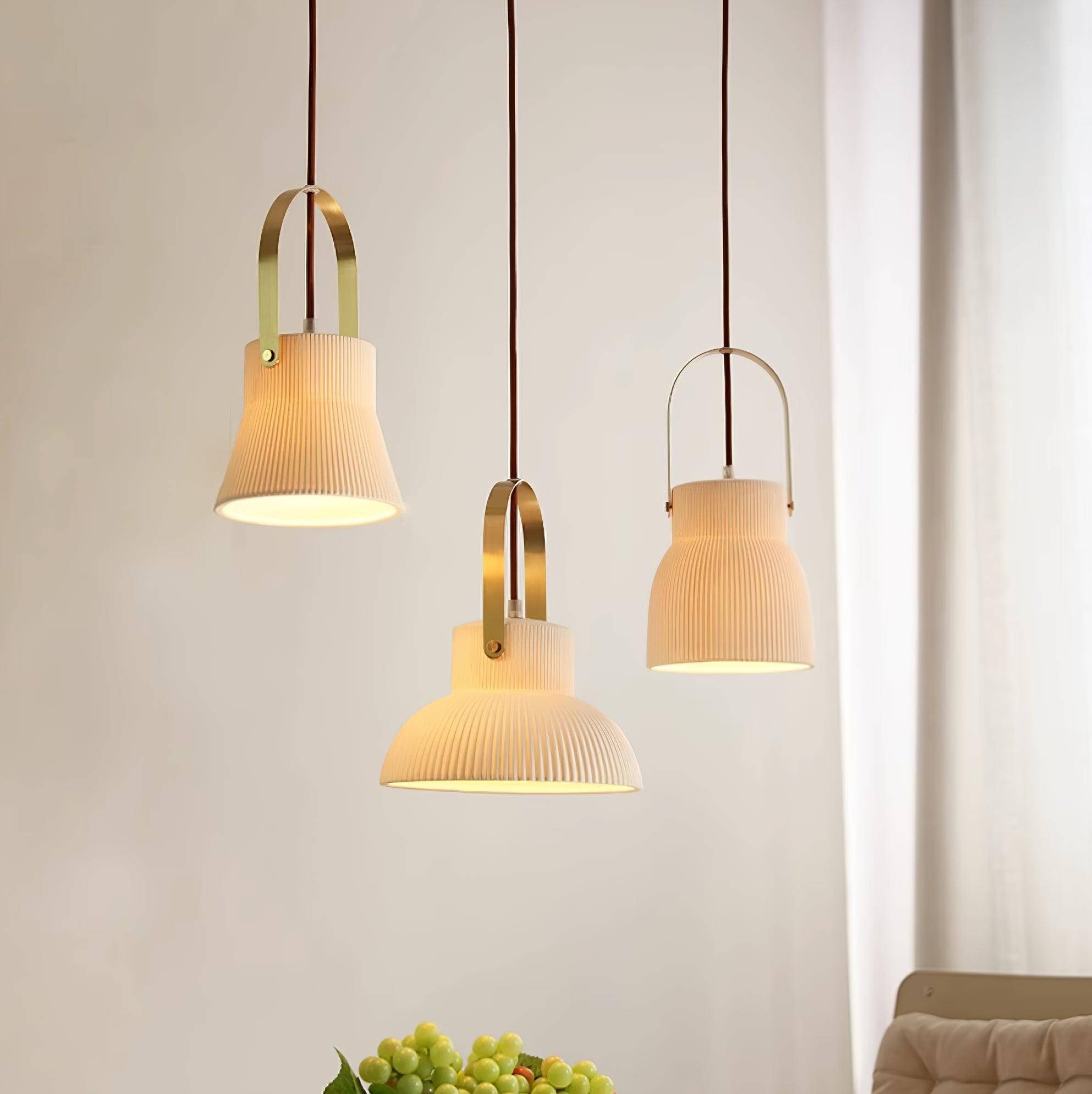 Keramische Ribvorm Hanglamp