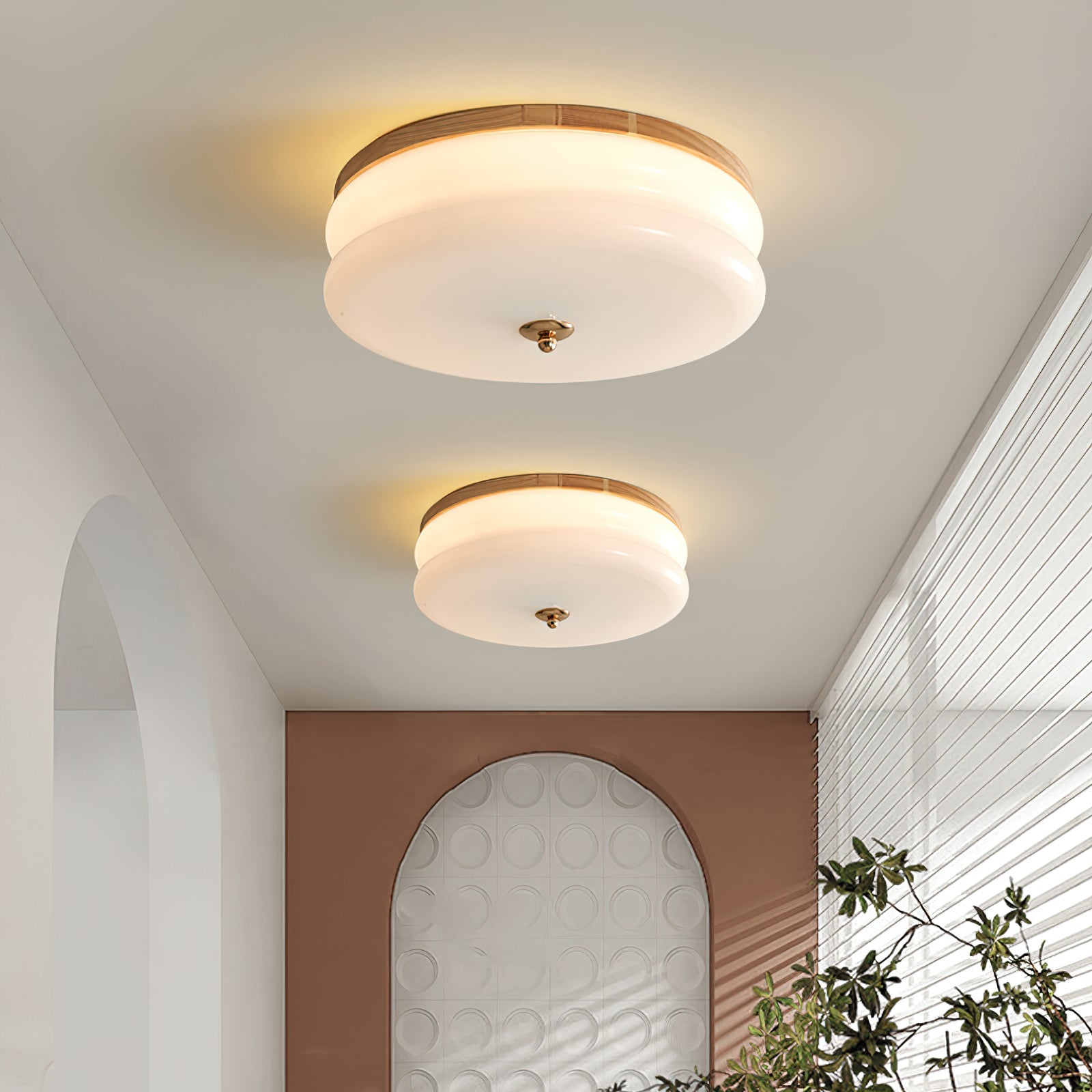 Art Deco Houtdesign Plafondlamp