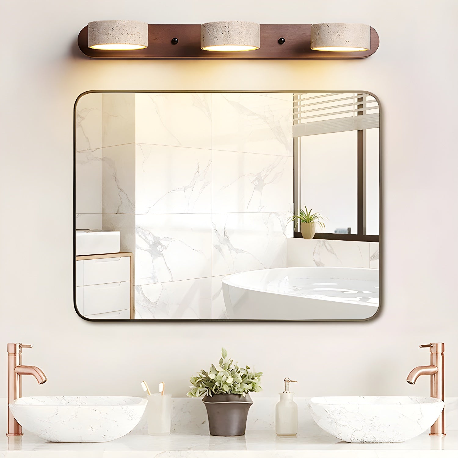 Zinzo Travertijn Wandlamp