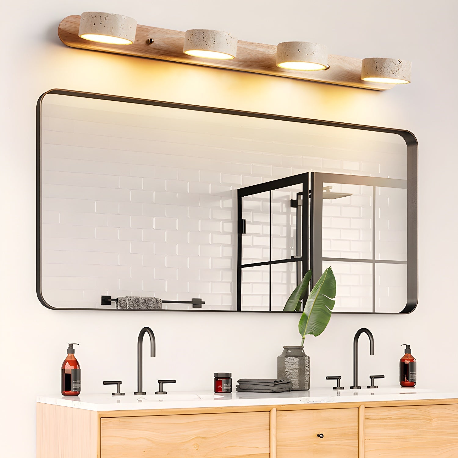 Zinzo Travertijn Wandlamp