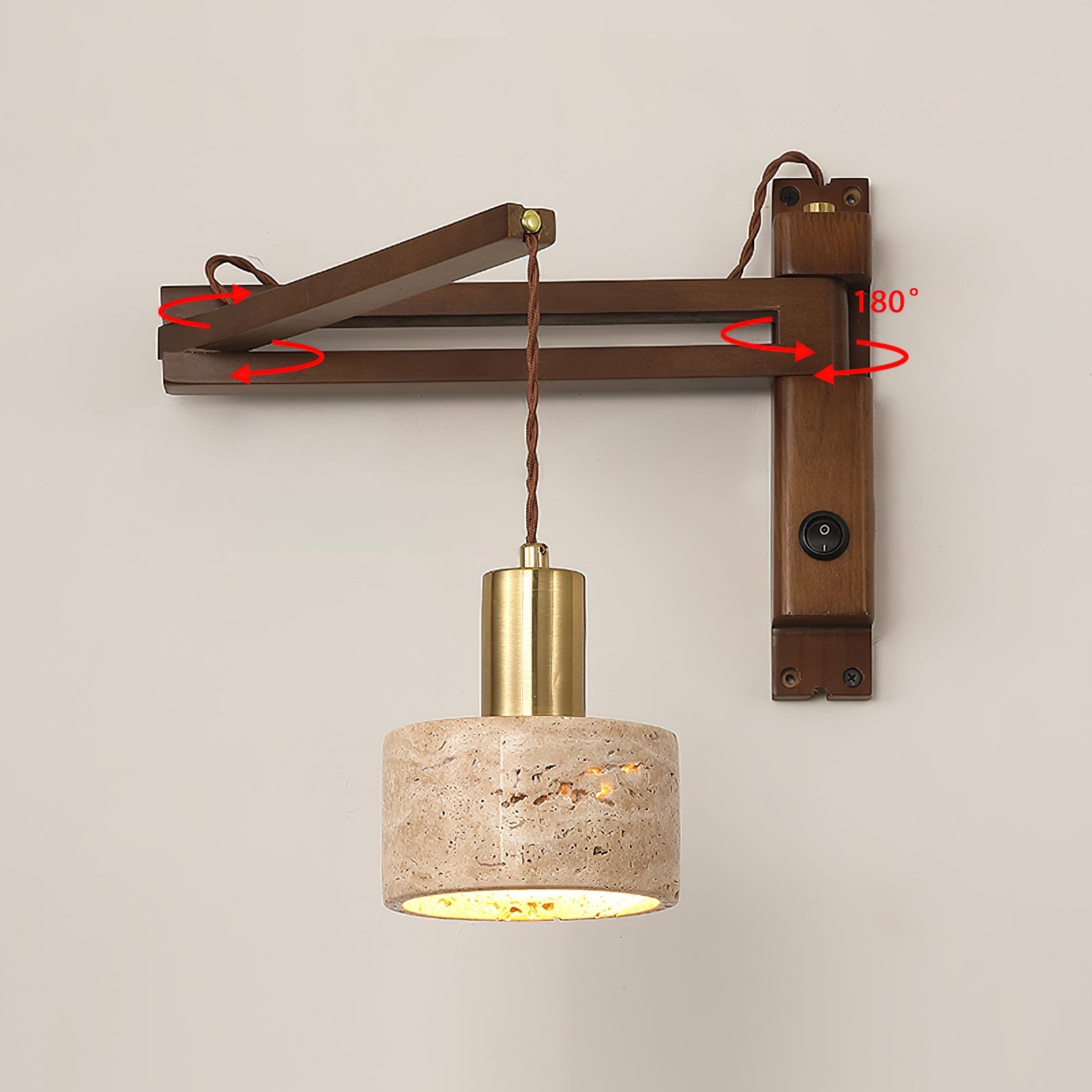 Zayevo Natuursteen Wandlamp