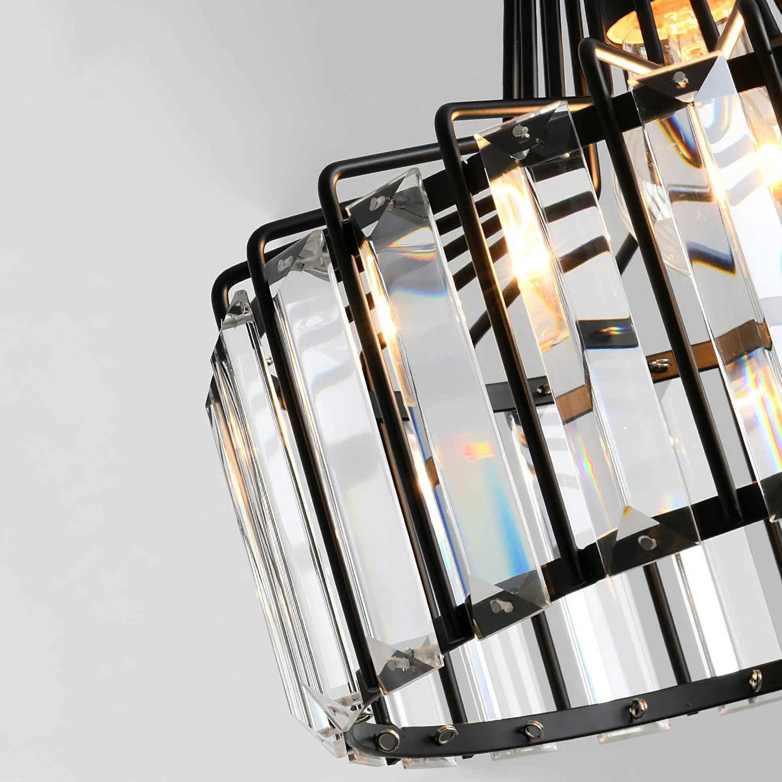 Zwarte Kristal Hanglamp