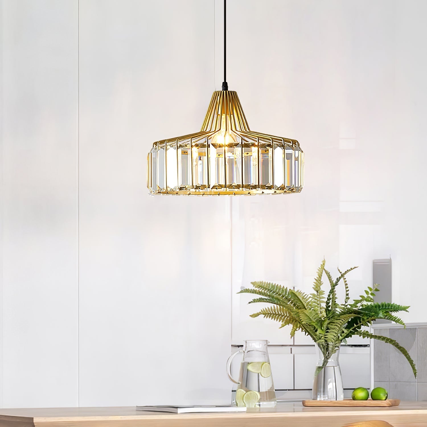 Zwarte Kristal Hanglamp