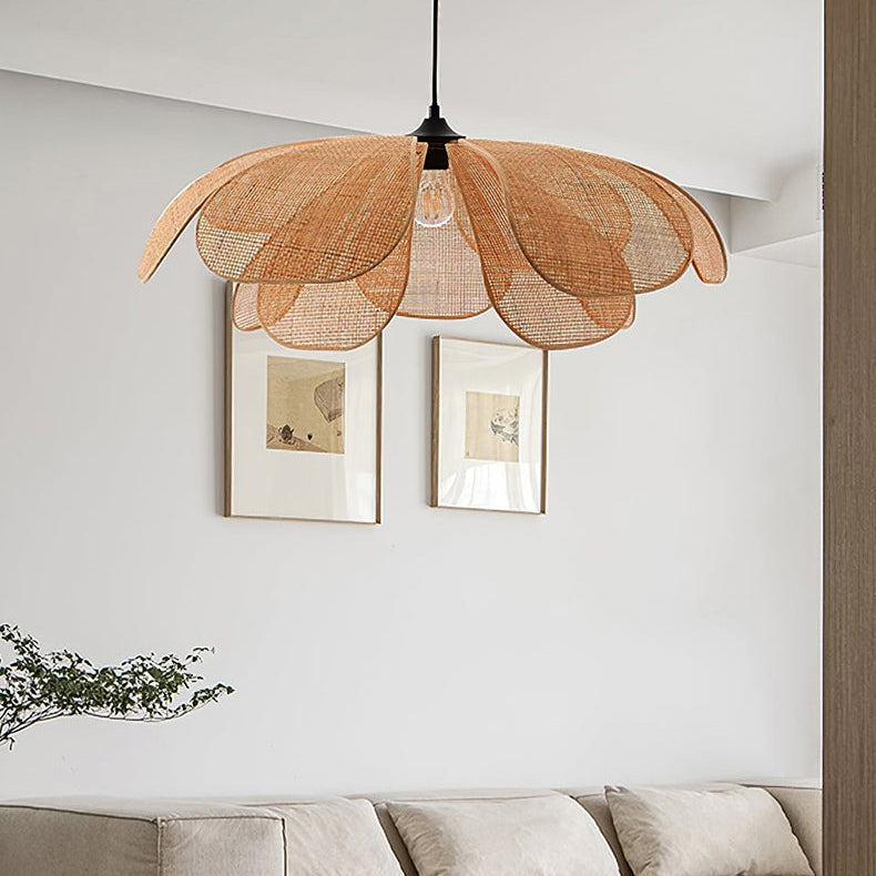 Petal Rattan Flower Hanglamp