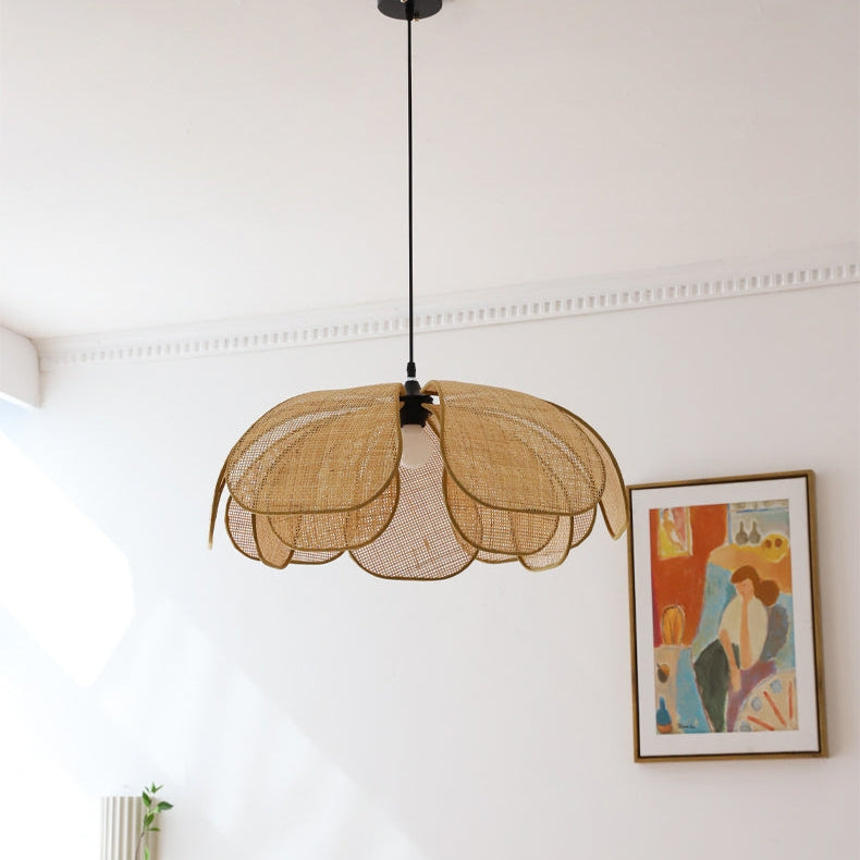 Petal Rattan Flower Hanglamp