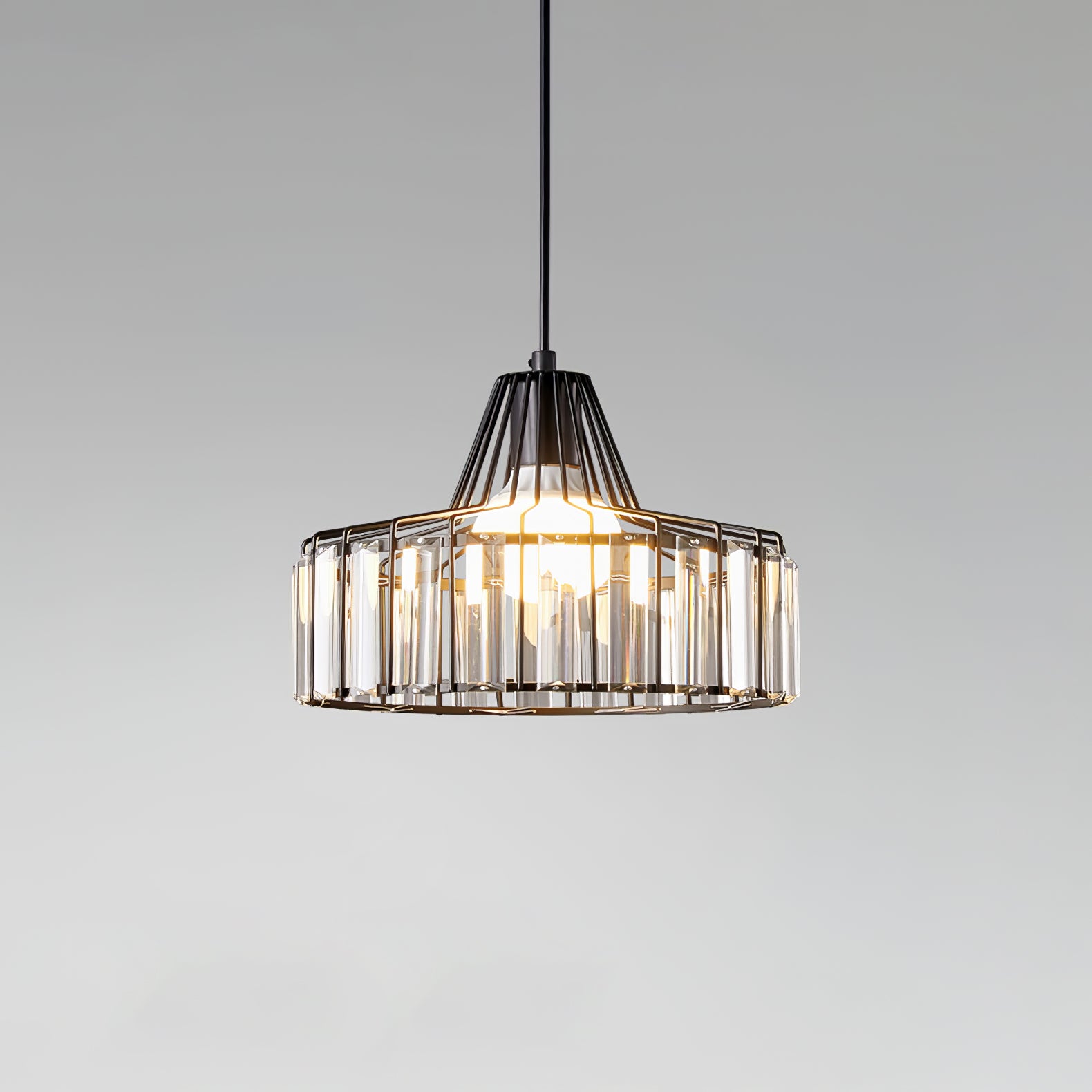 Zwarte Kristal Hanglamp