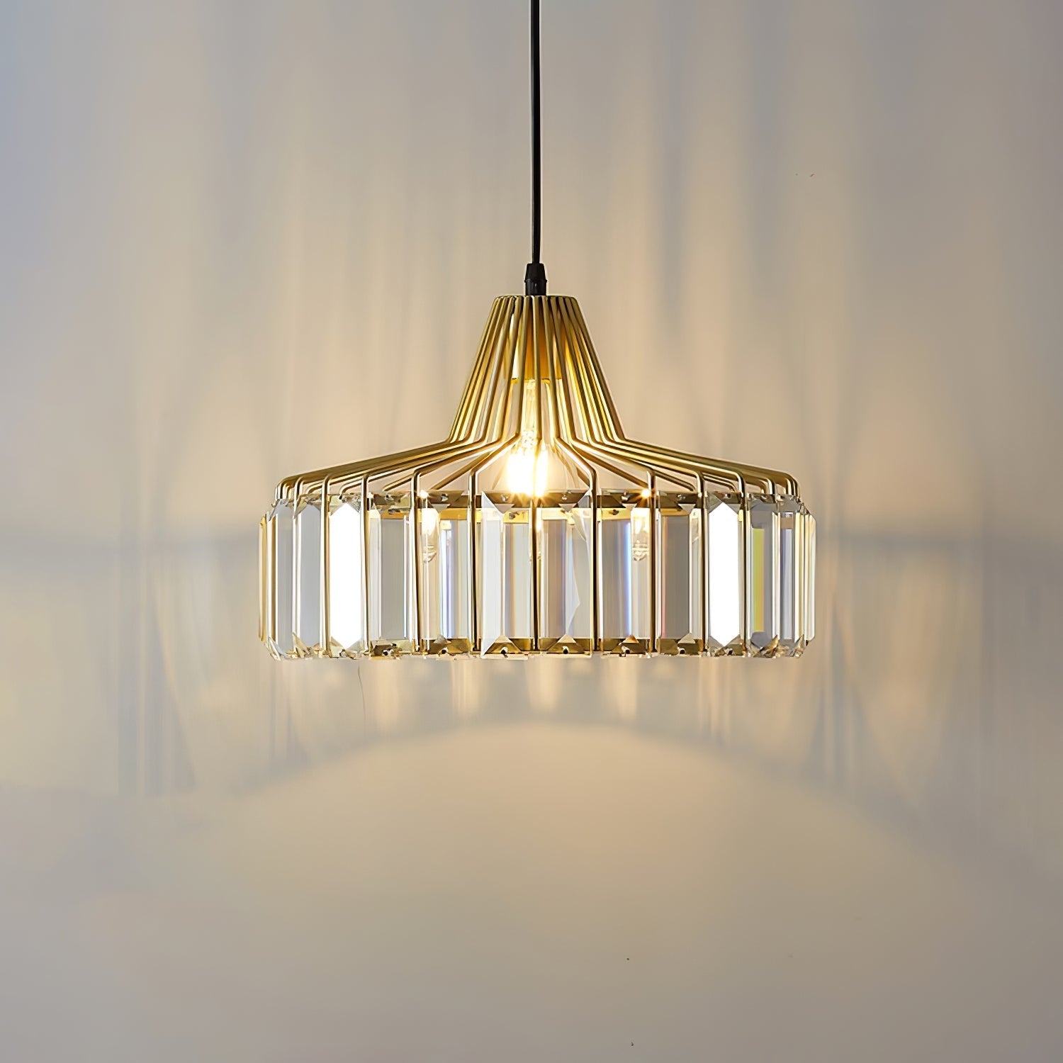 Zwarte Kristal Hanglamp