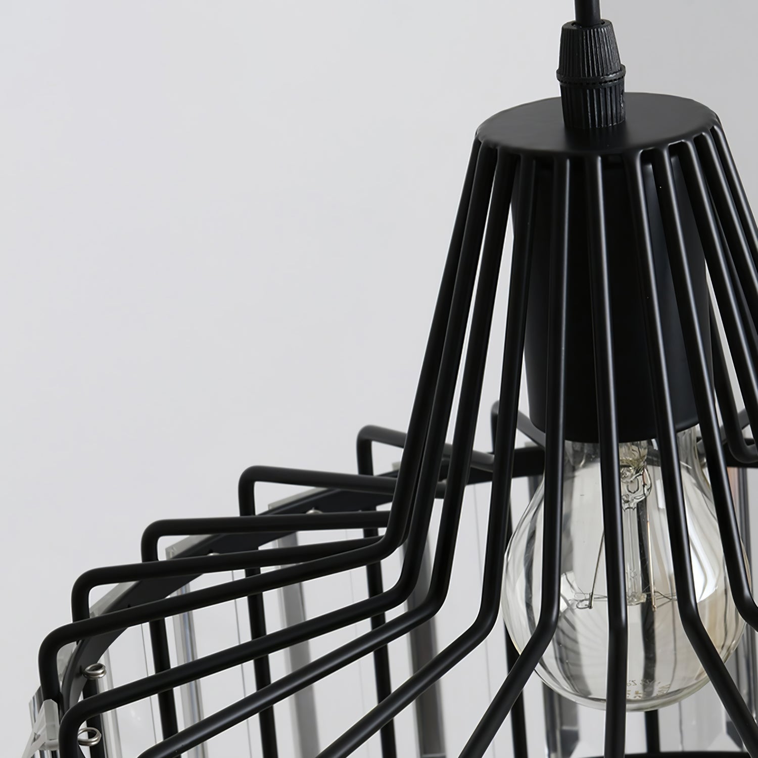 Zwarte Kristal Hanglamp