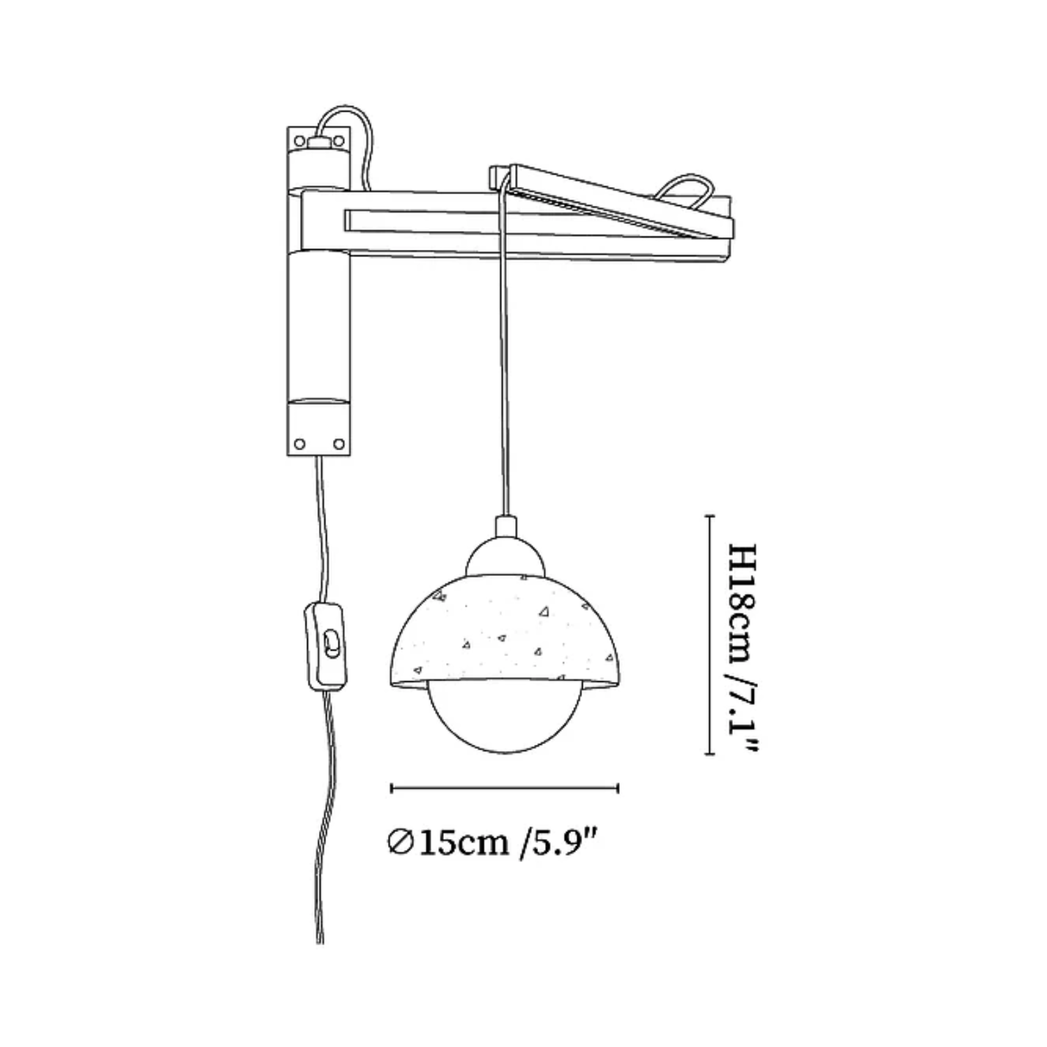 Melinoge Travertijn Wandlamp