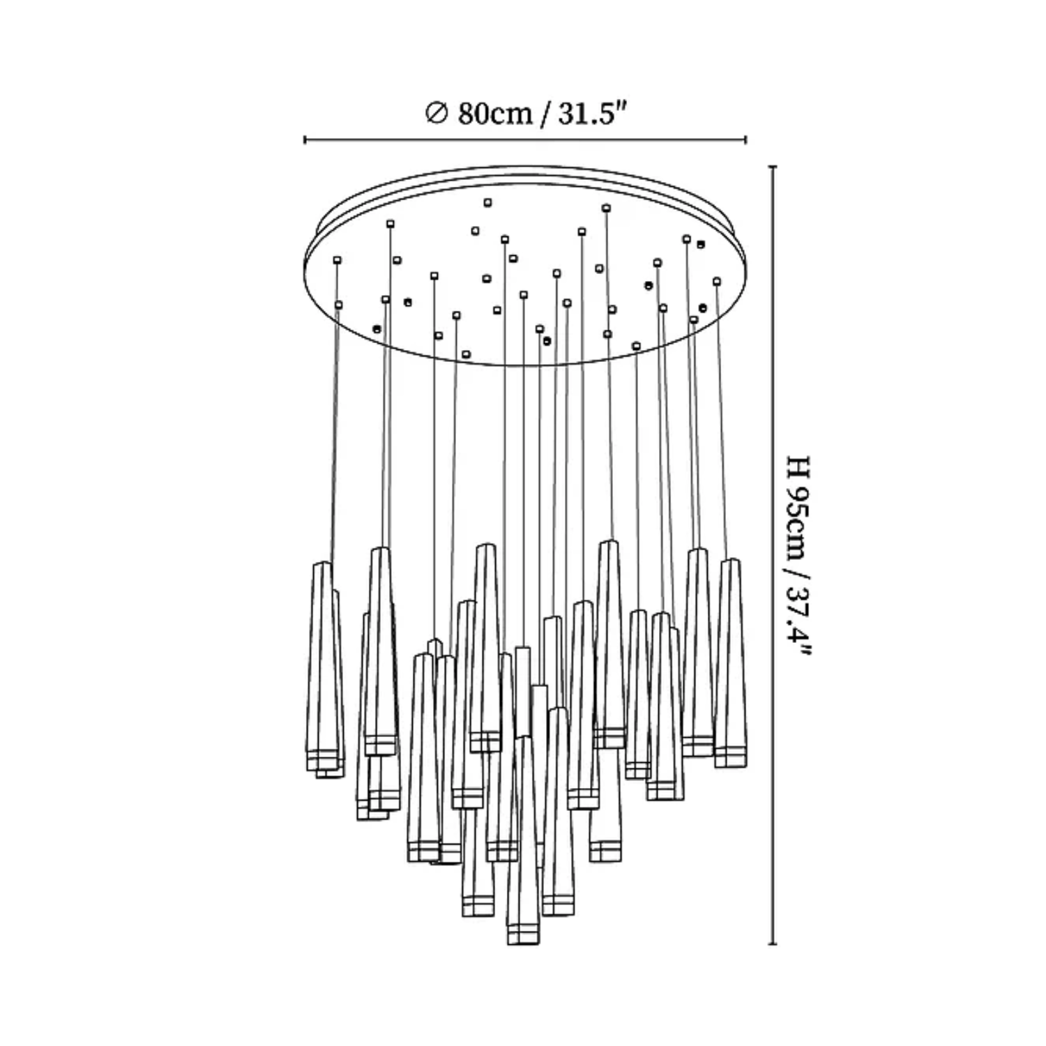 Lampada a sospensione Vuurhoutje