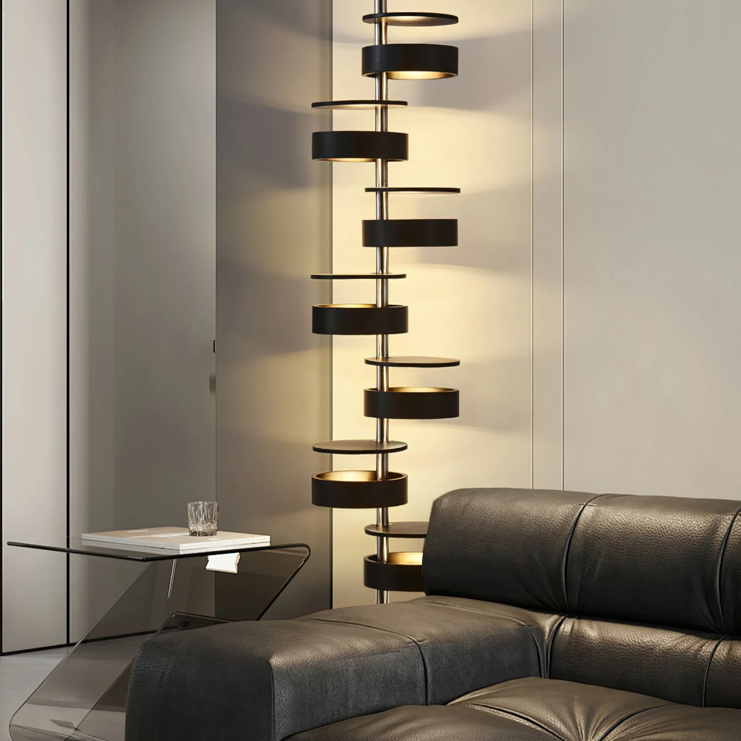 Qenisca Lampada da Terra in Legno