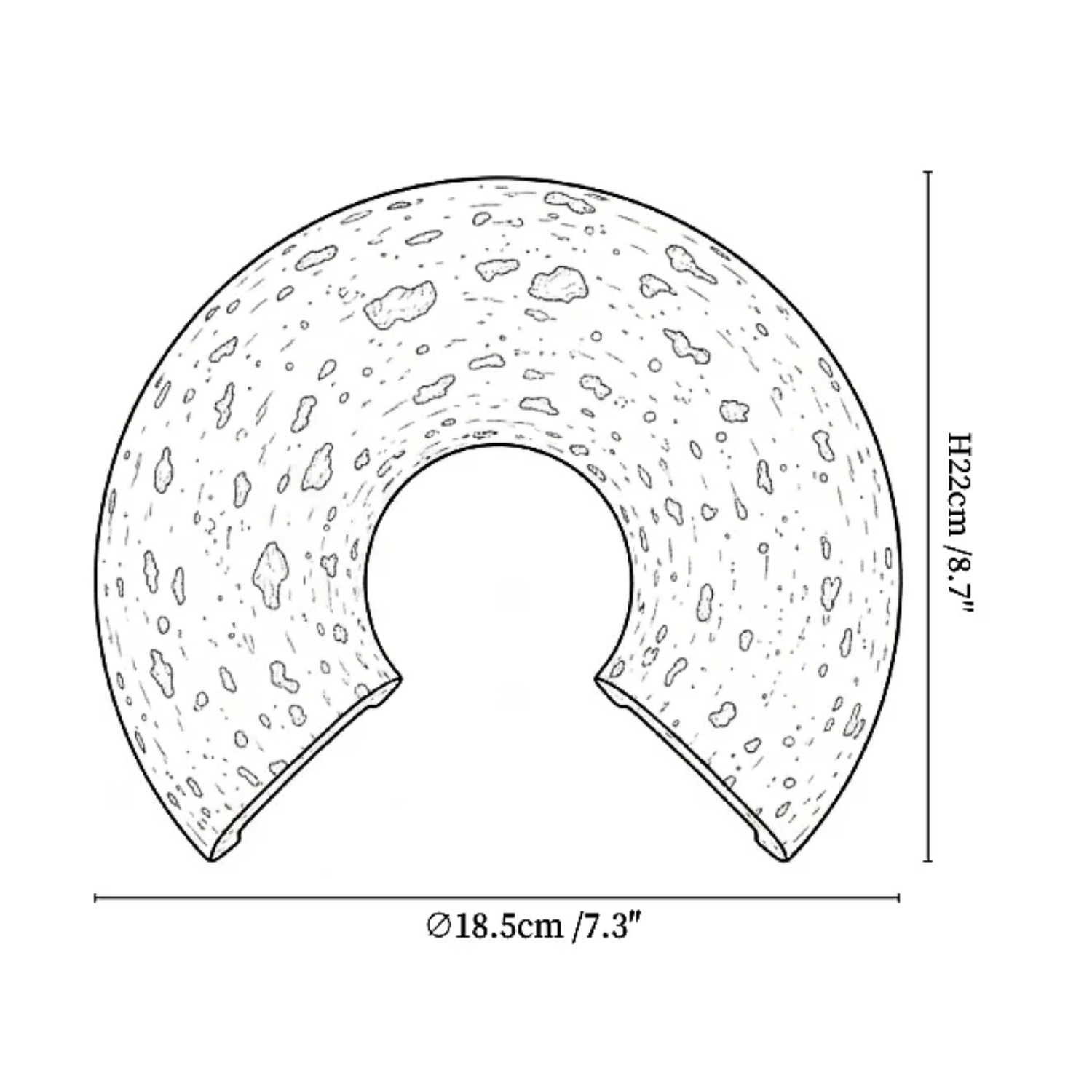 Gebroken Cirkel Natuursteen Wandlamp