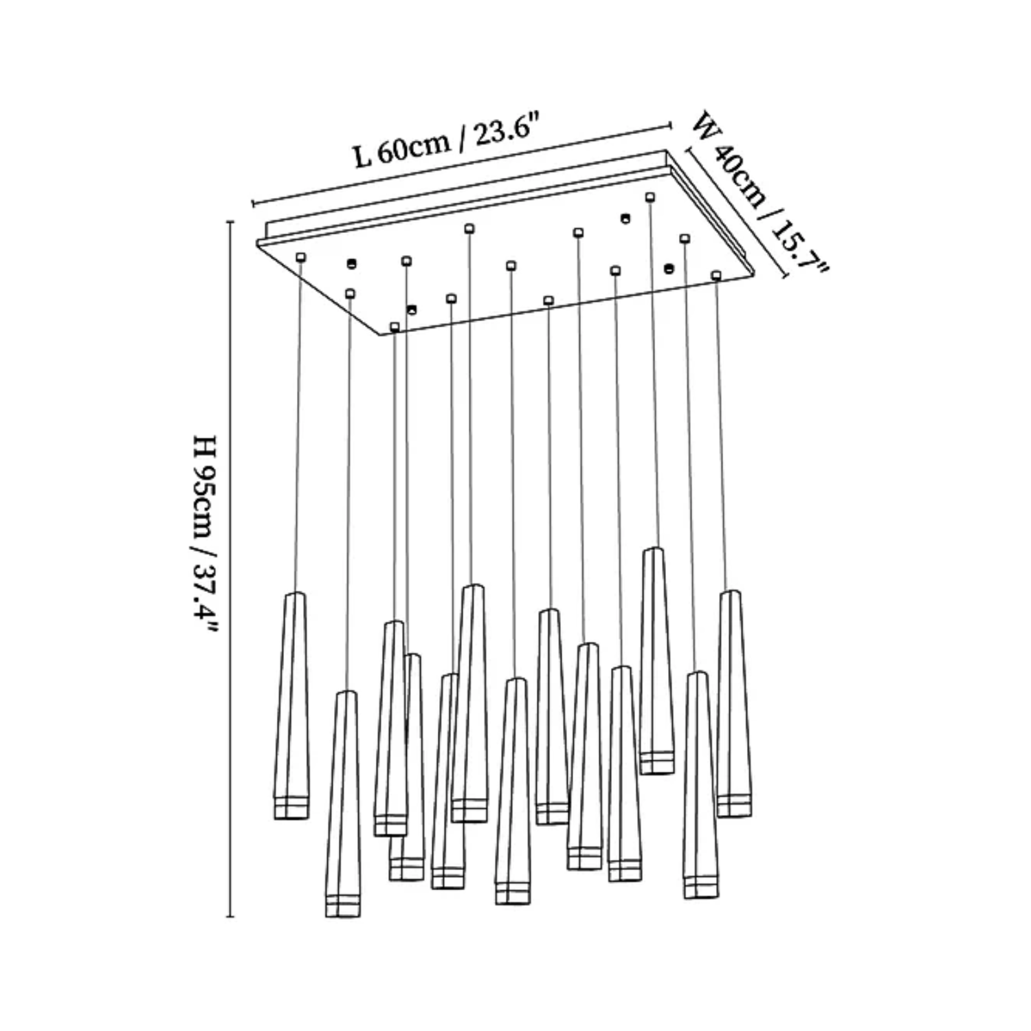 Lampada a sospensione Vuurhoutje