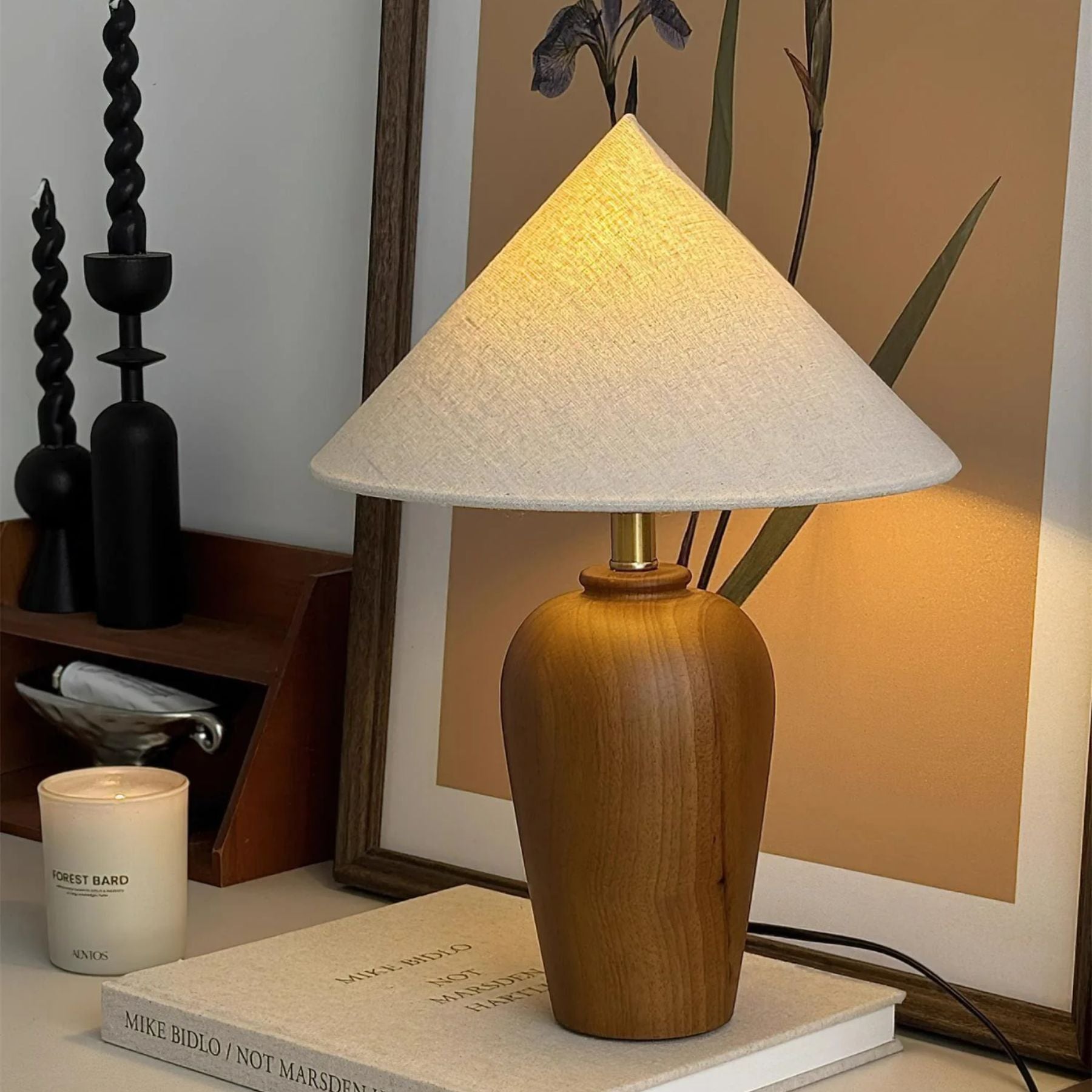 Brevo Lampada da Tavolo in Legno