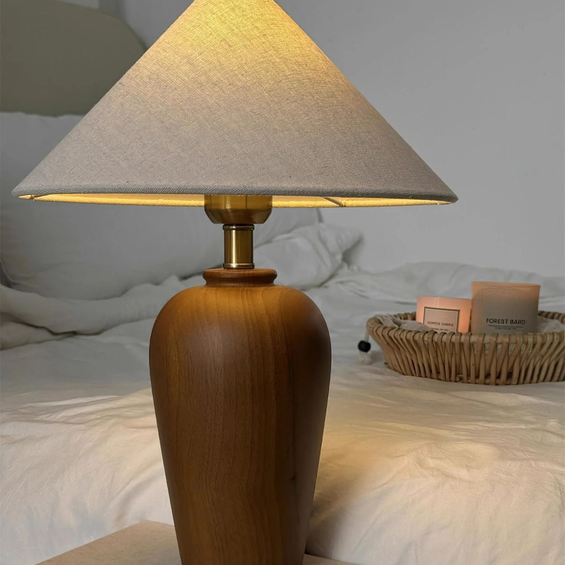 Brevo Lampada da Tavolo in Legno