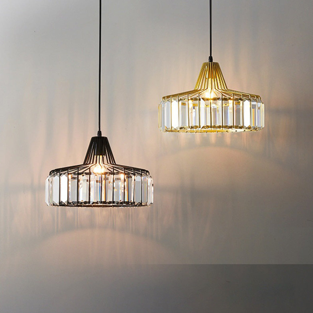 Zwarte Kristal Hanglamp