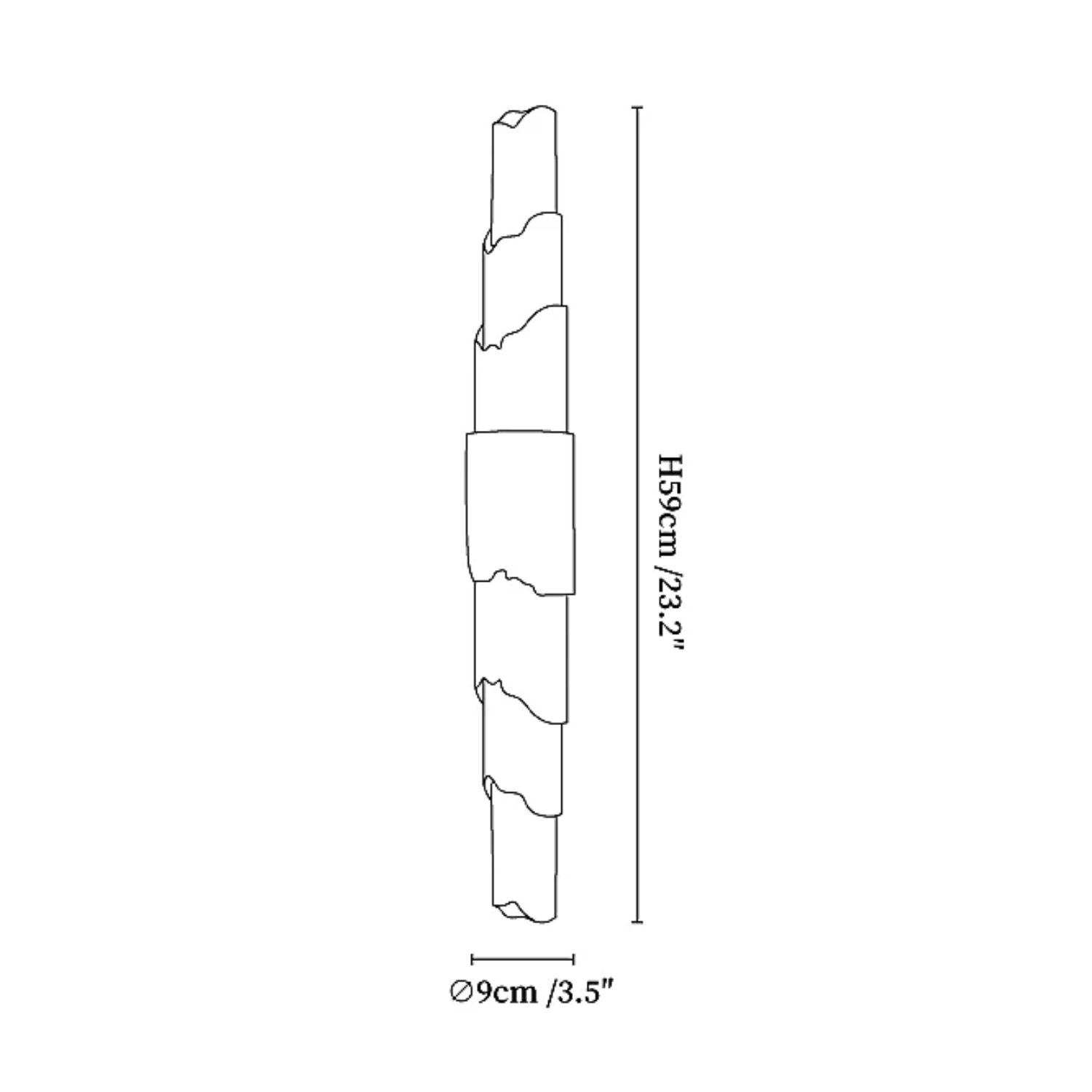 Temiyzo Gelaagde Albasten Wandlamp