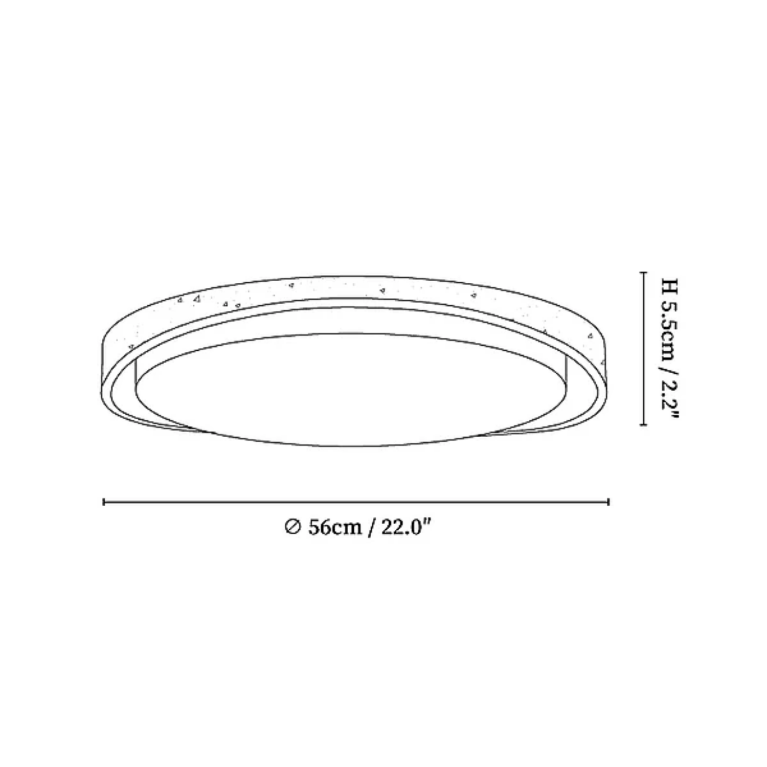 Aruz Wave Natuursteen Plafondlamp