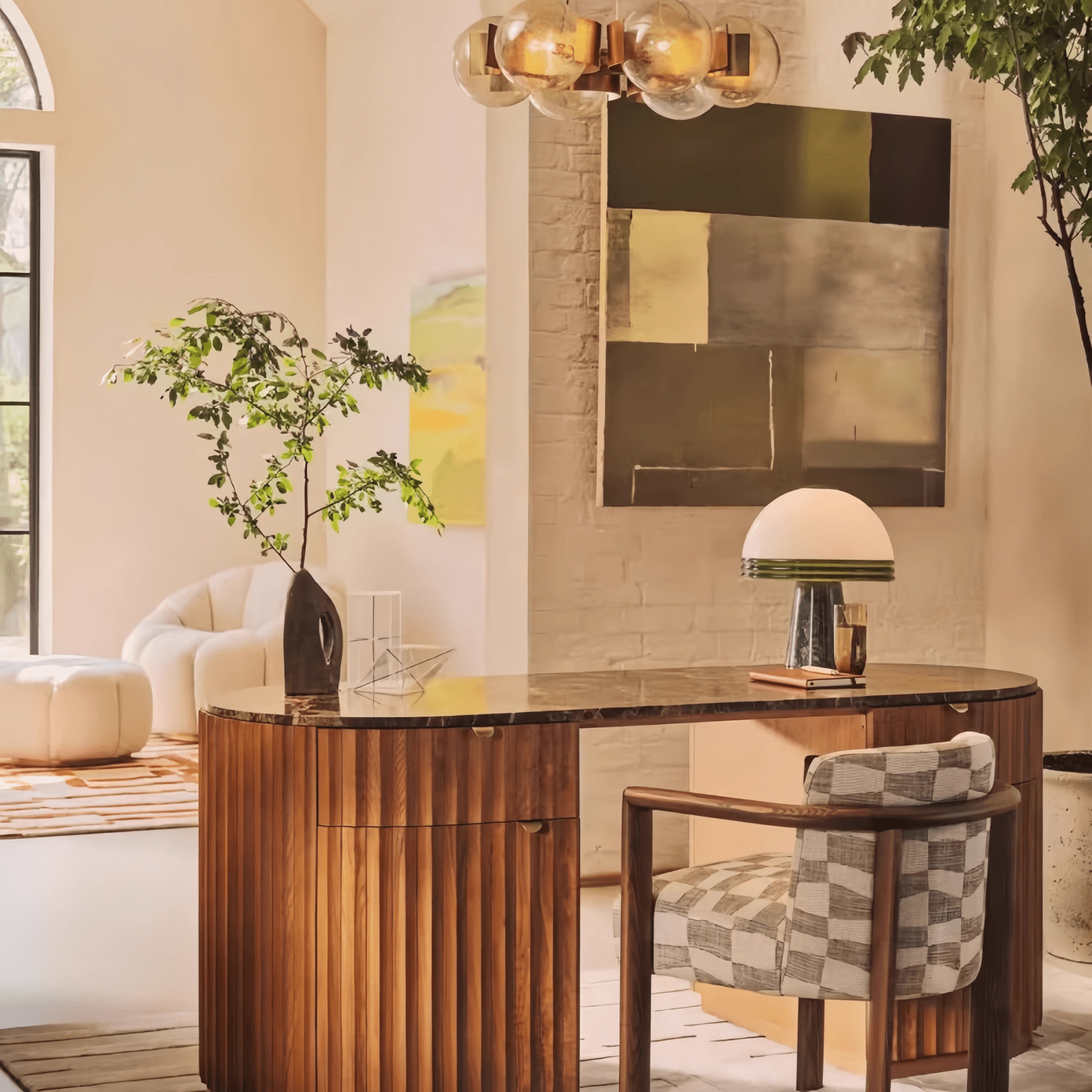 Velura Brede Marmeren Tafellamp