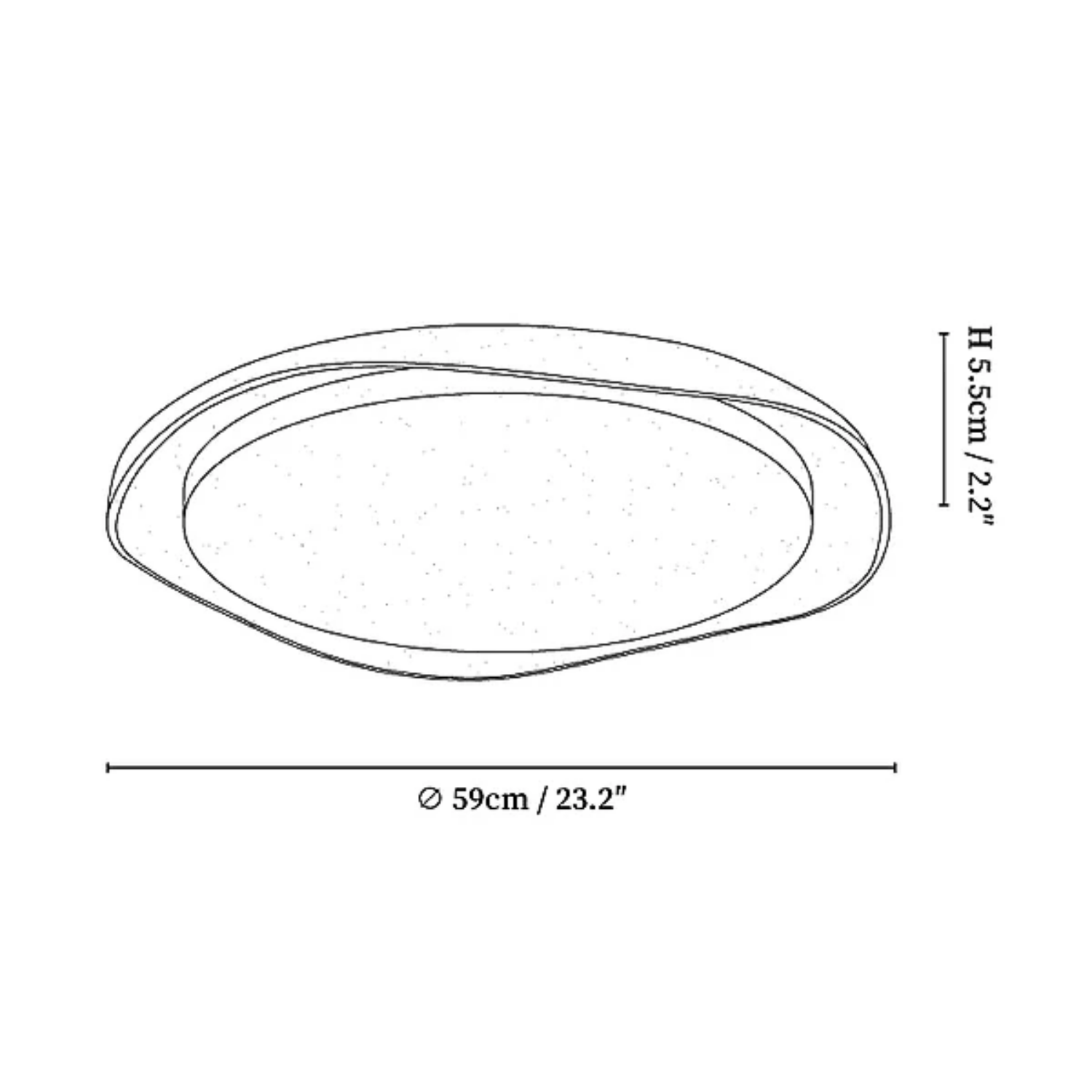 Seiyzan Natuursteen Plafondlamp