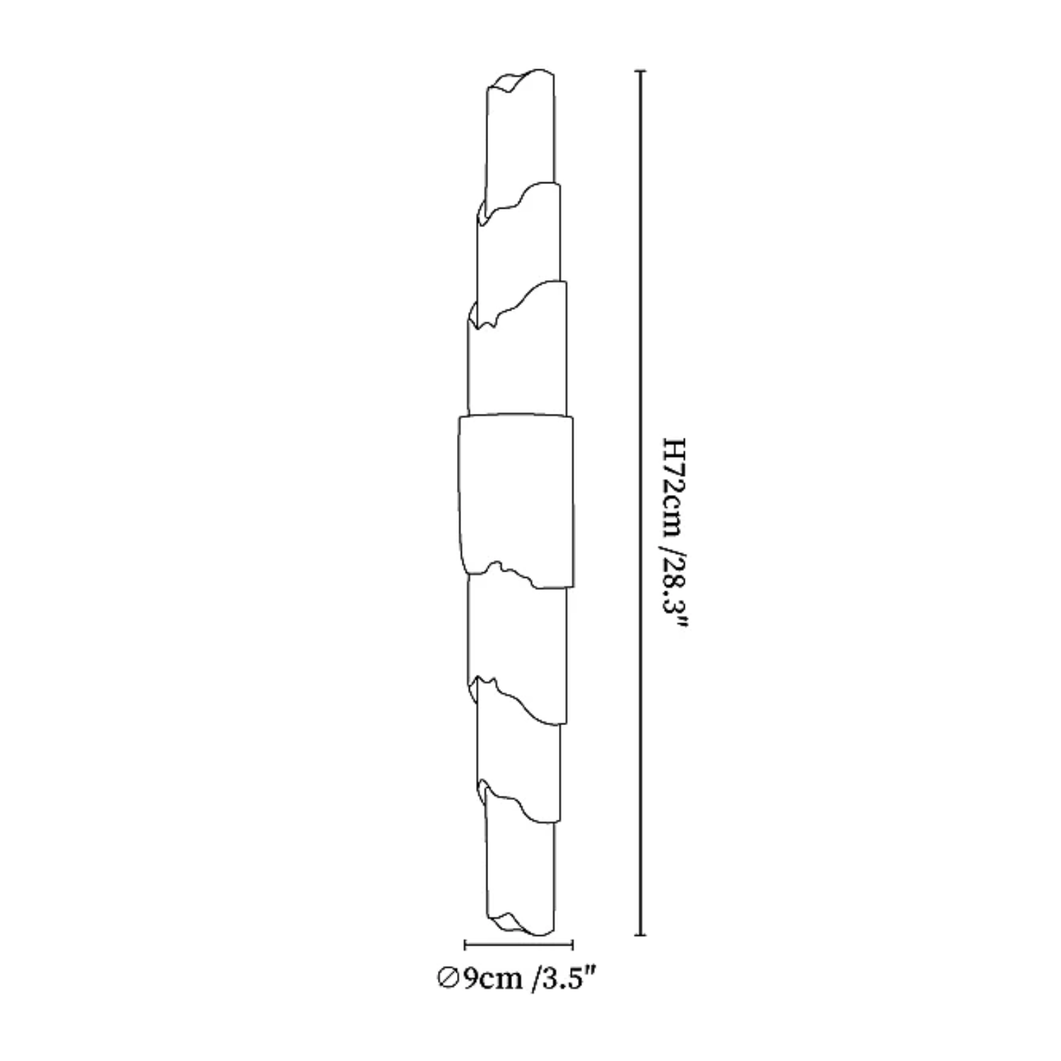 Temiyzo Gelaagde Albasten Wandlamp