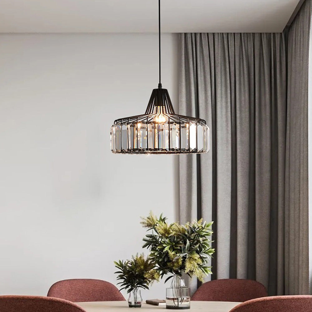 Zwarte Kristal Hanglamp