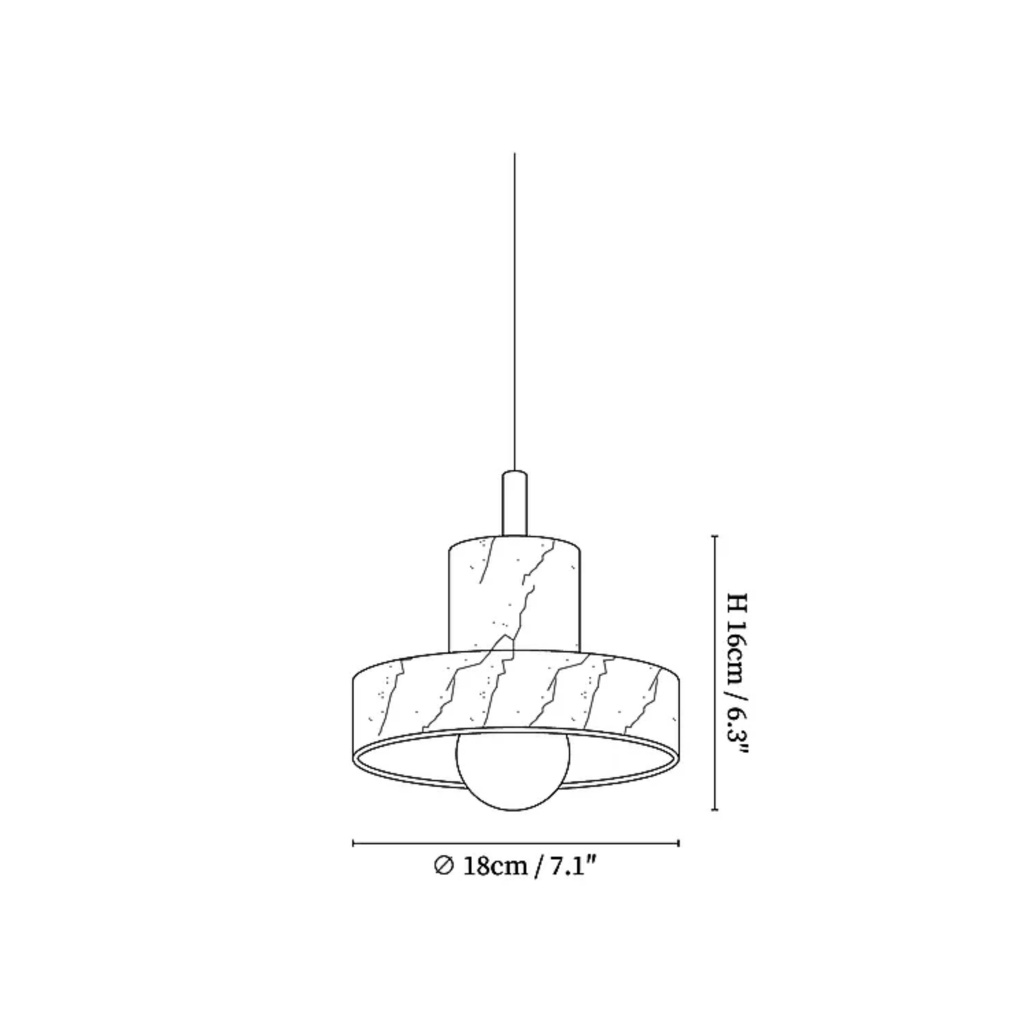 Golura Marmeren Hanglamp