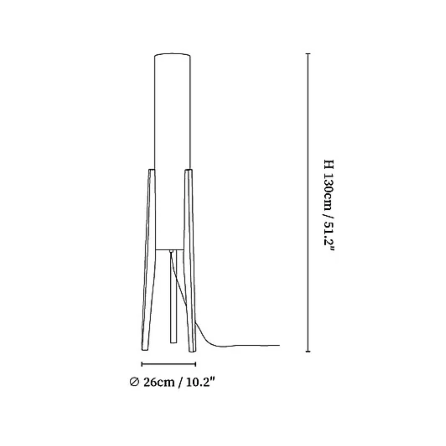 Lampada da terra stile Japandi Mopose