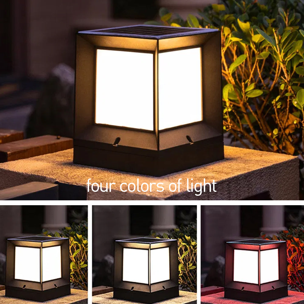 Moderne Kubus Solar Outdoor Lamp