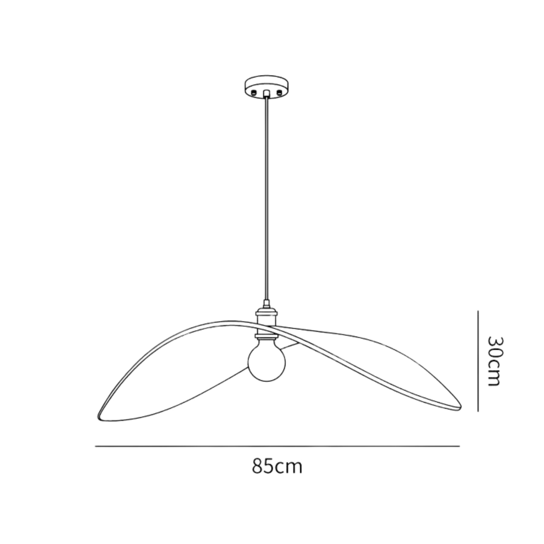 Gebogen Houtdesign Hanglamp