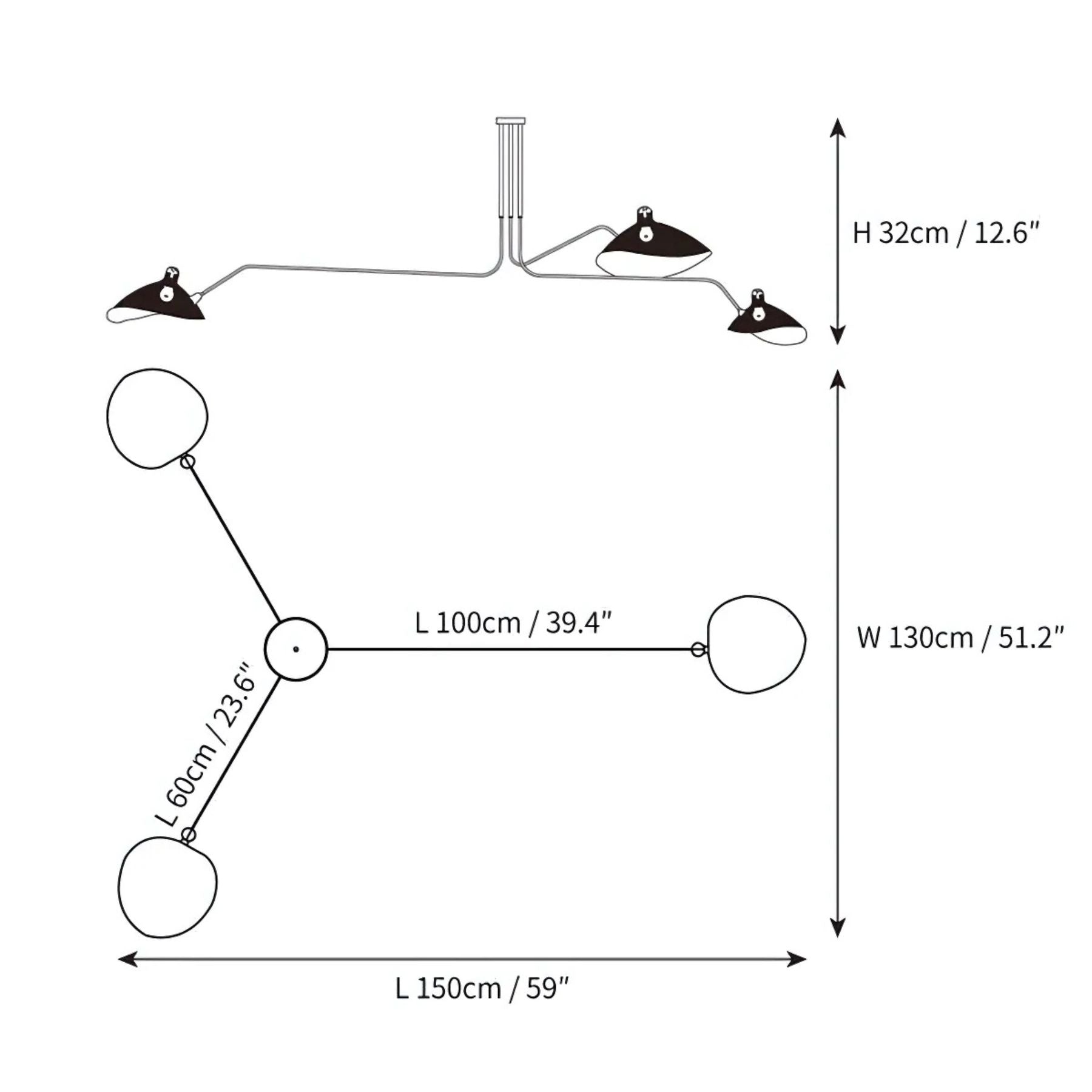 Meylizzo Plafondlamp