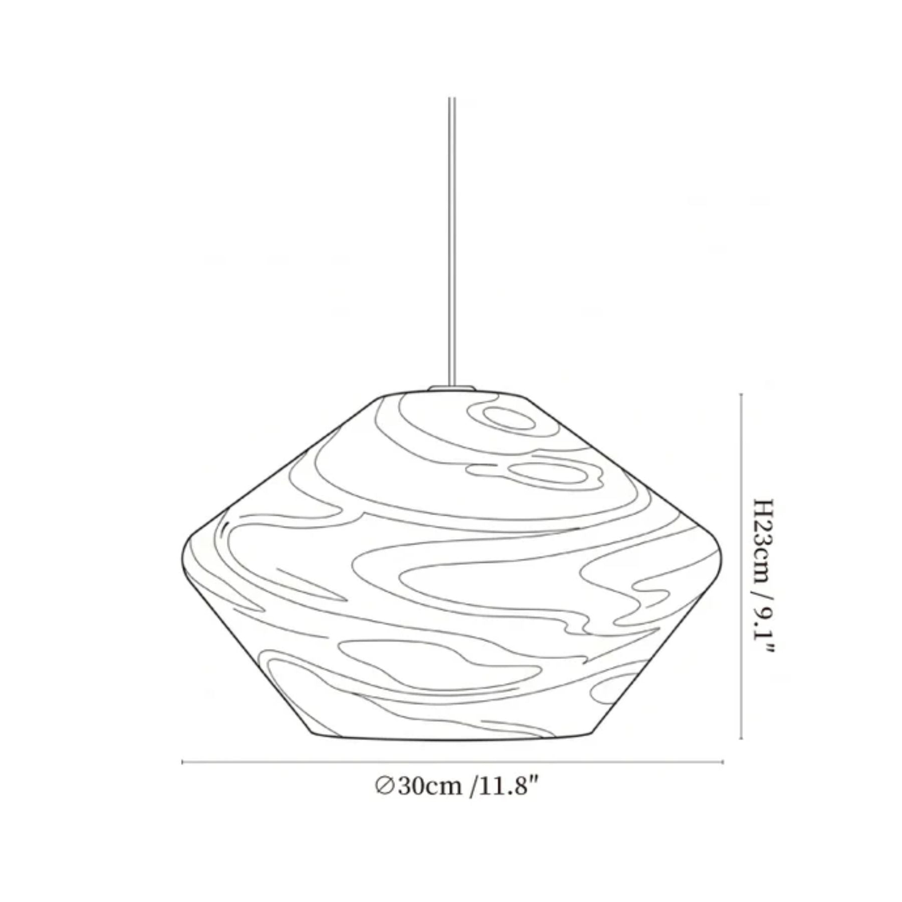 Venyl Albasten Hanglamp