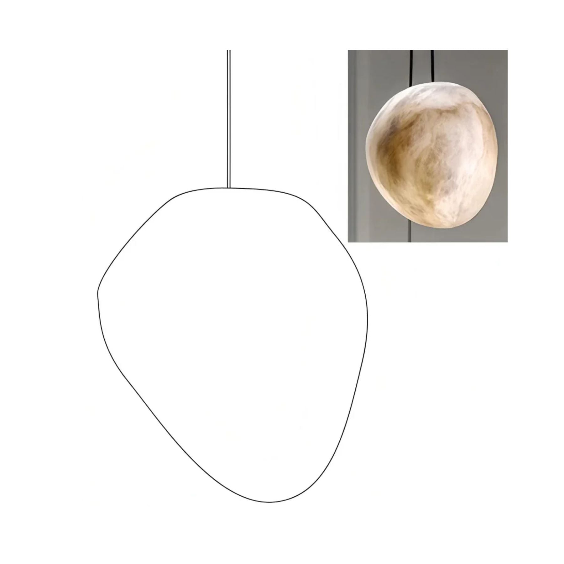 Vonaro Rivierkiezel Hanglamp
