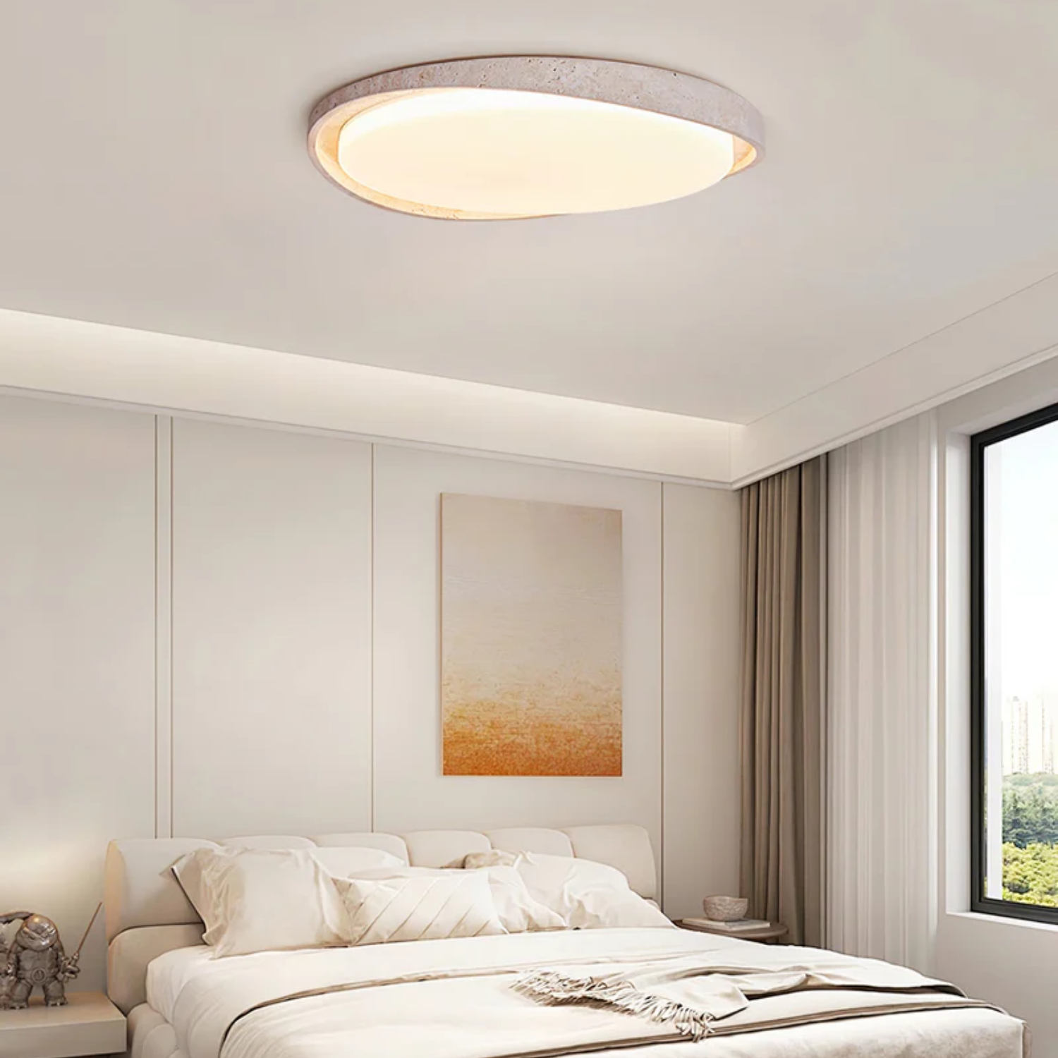 Aruz Wave Natuursteen Plafondlamp