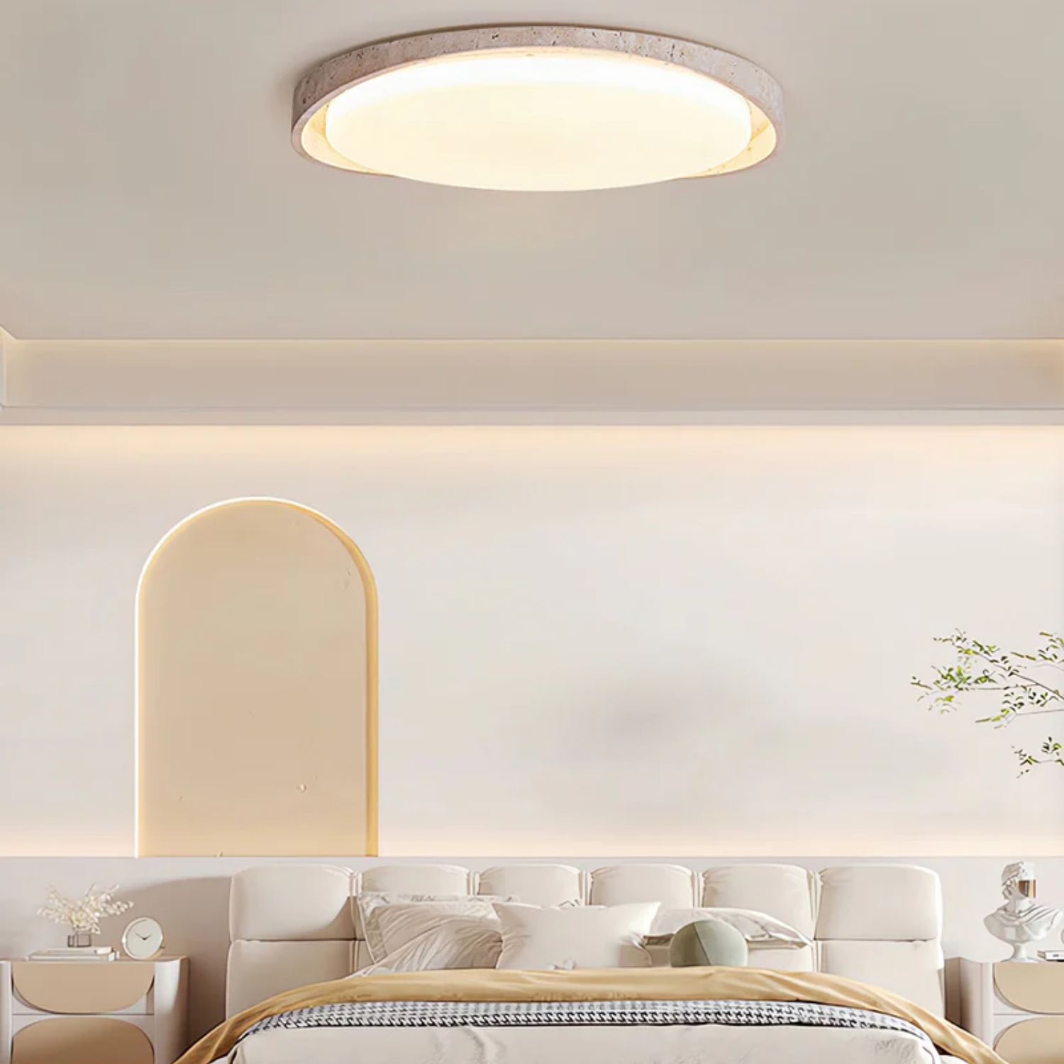 Aruz Wave Natuursteen Plafondlamp